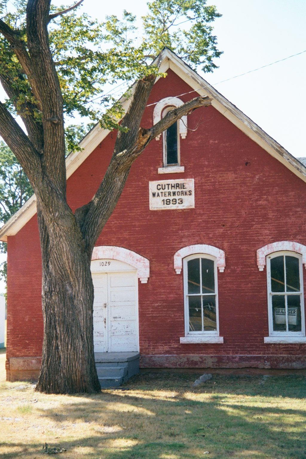 More brick: this time for the city's waterworks building, south of town.