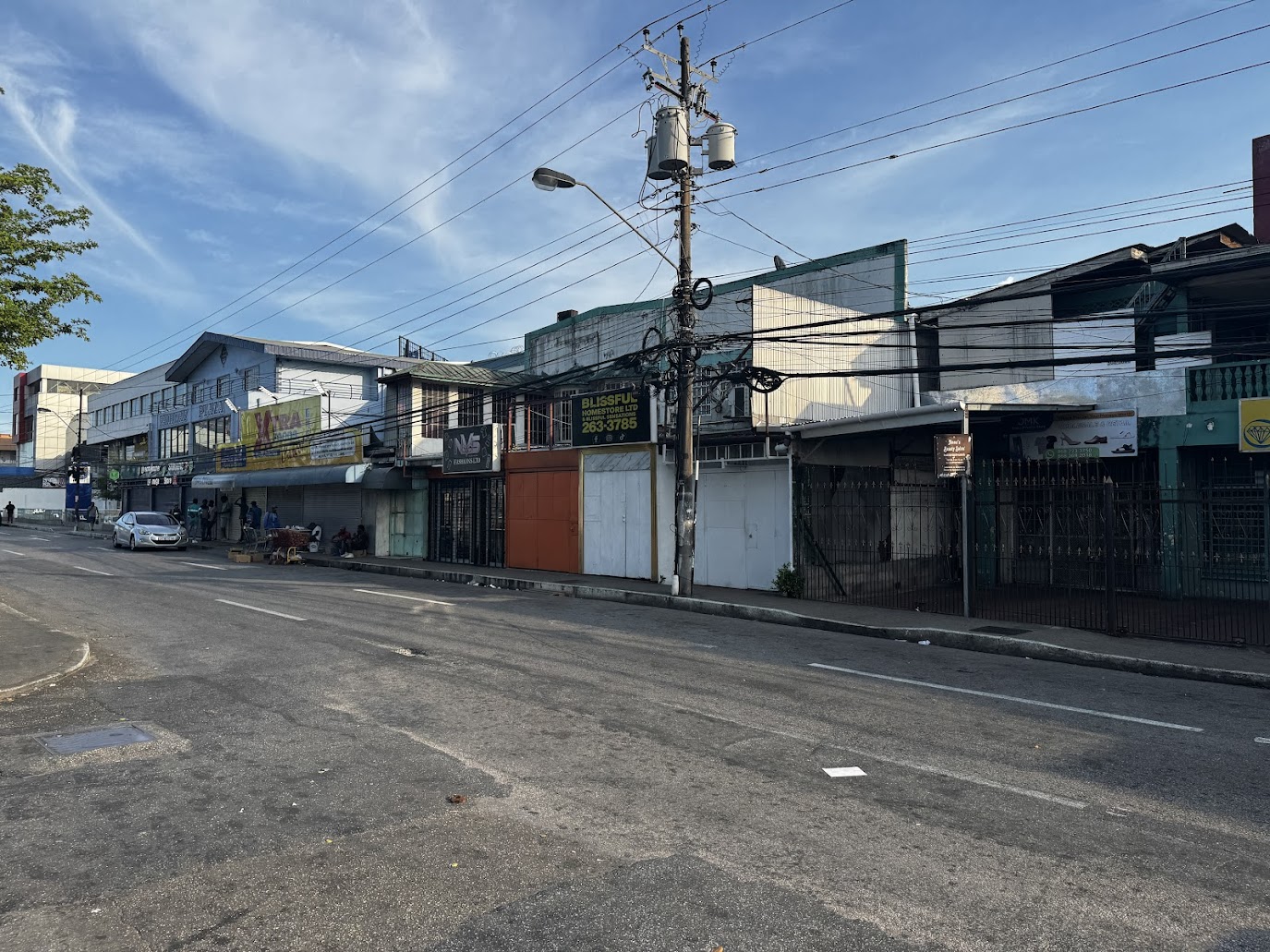 Time to look at the transformation of commercial streets.  Here's a bit of Main Road, Chaguanas.