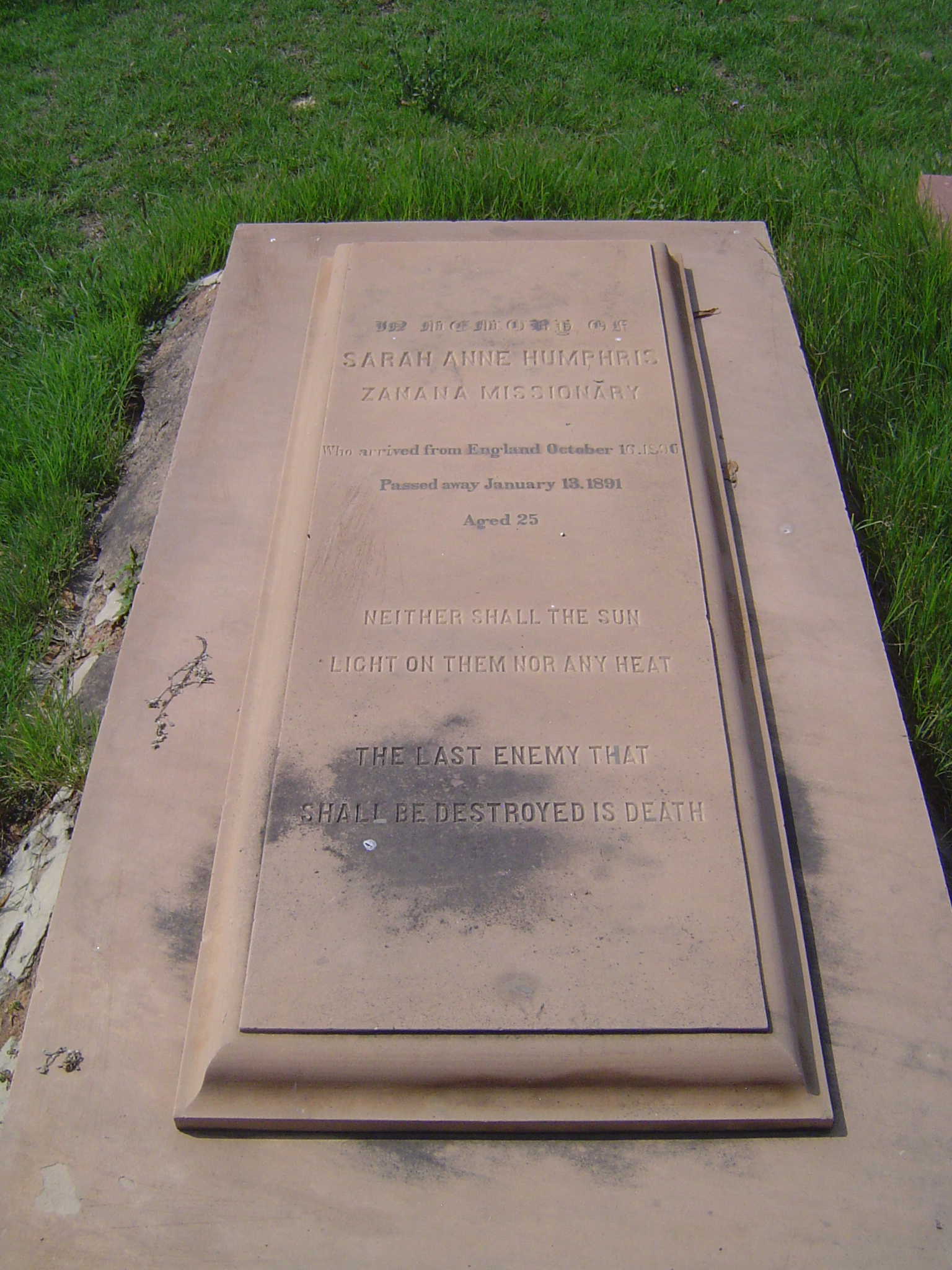 A missionary who arrived in October, 1890, and died the following January, aged 25.