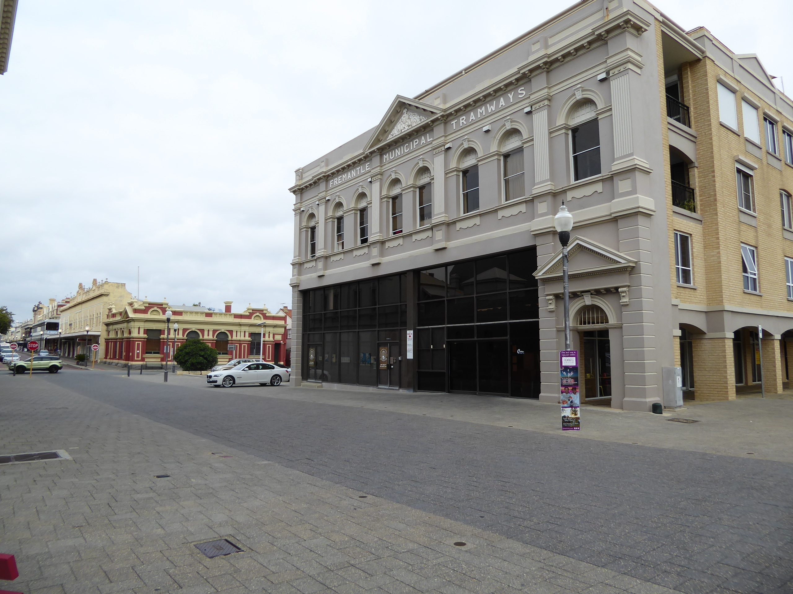 And here, on the inland side of the tunnel, we have High Street stretching into the distance. In the foreground is the surviving facade of a