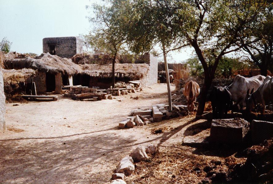 Making a circuit through the village in mid-afternoon. People are indoors, and the place is silent except for the occasional voice.