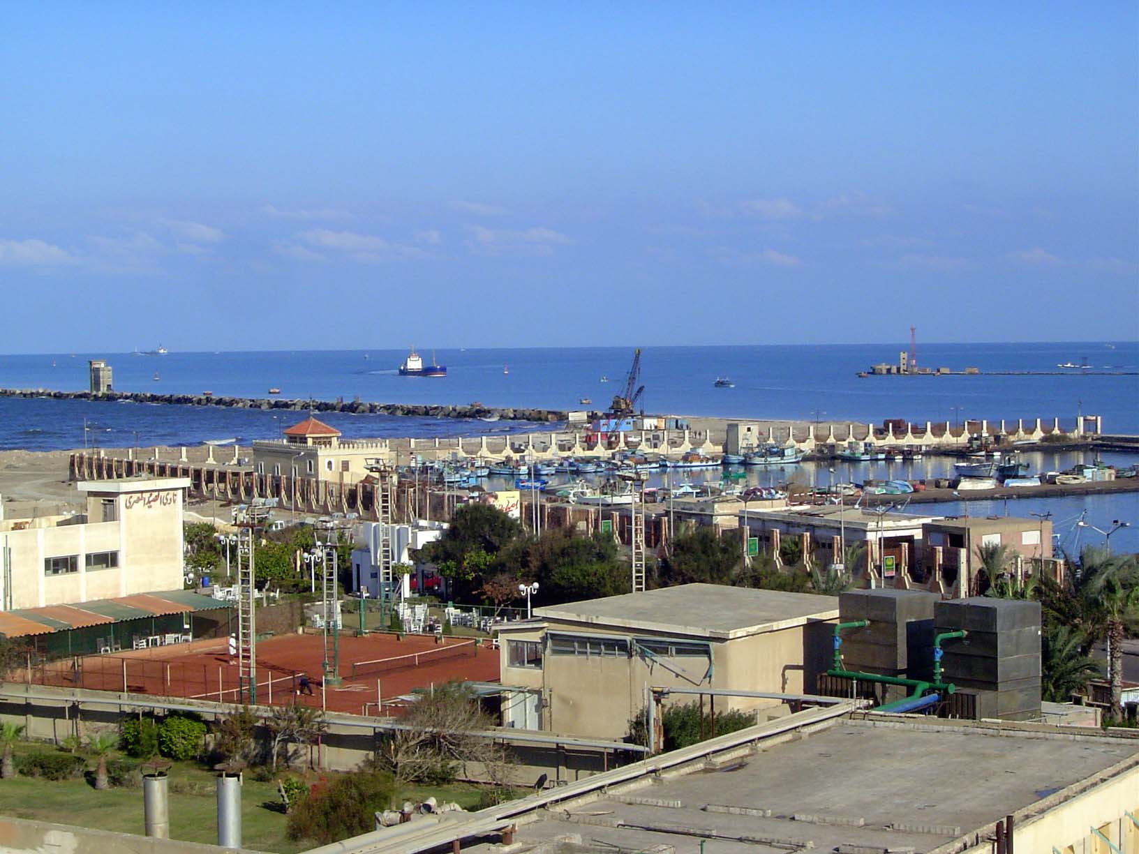The Mediterranean at Port Said—and the intended location for what became the Statue of Liberty.