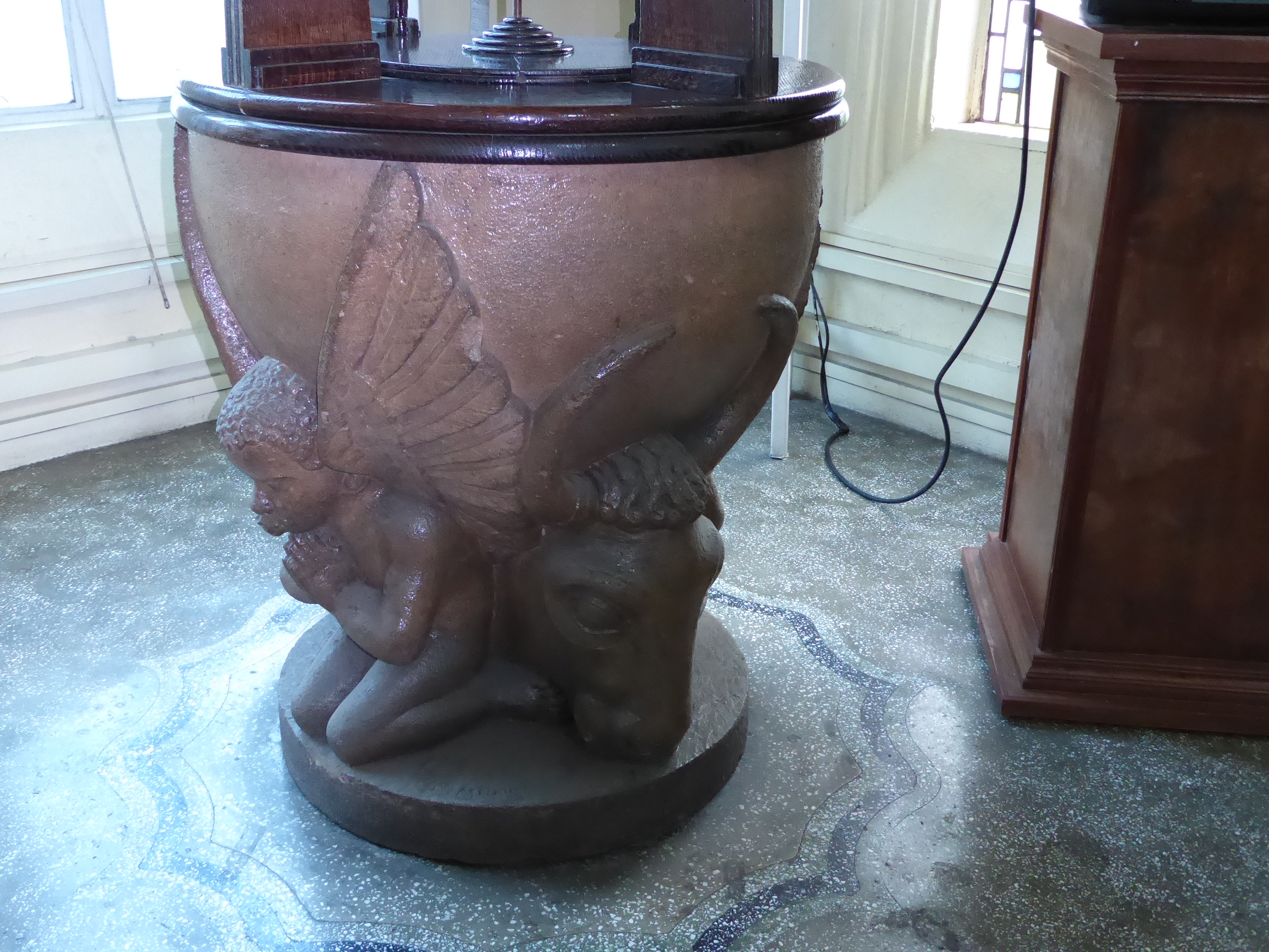 Nobody seems to know anything about the baptismal font.
