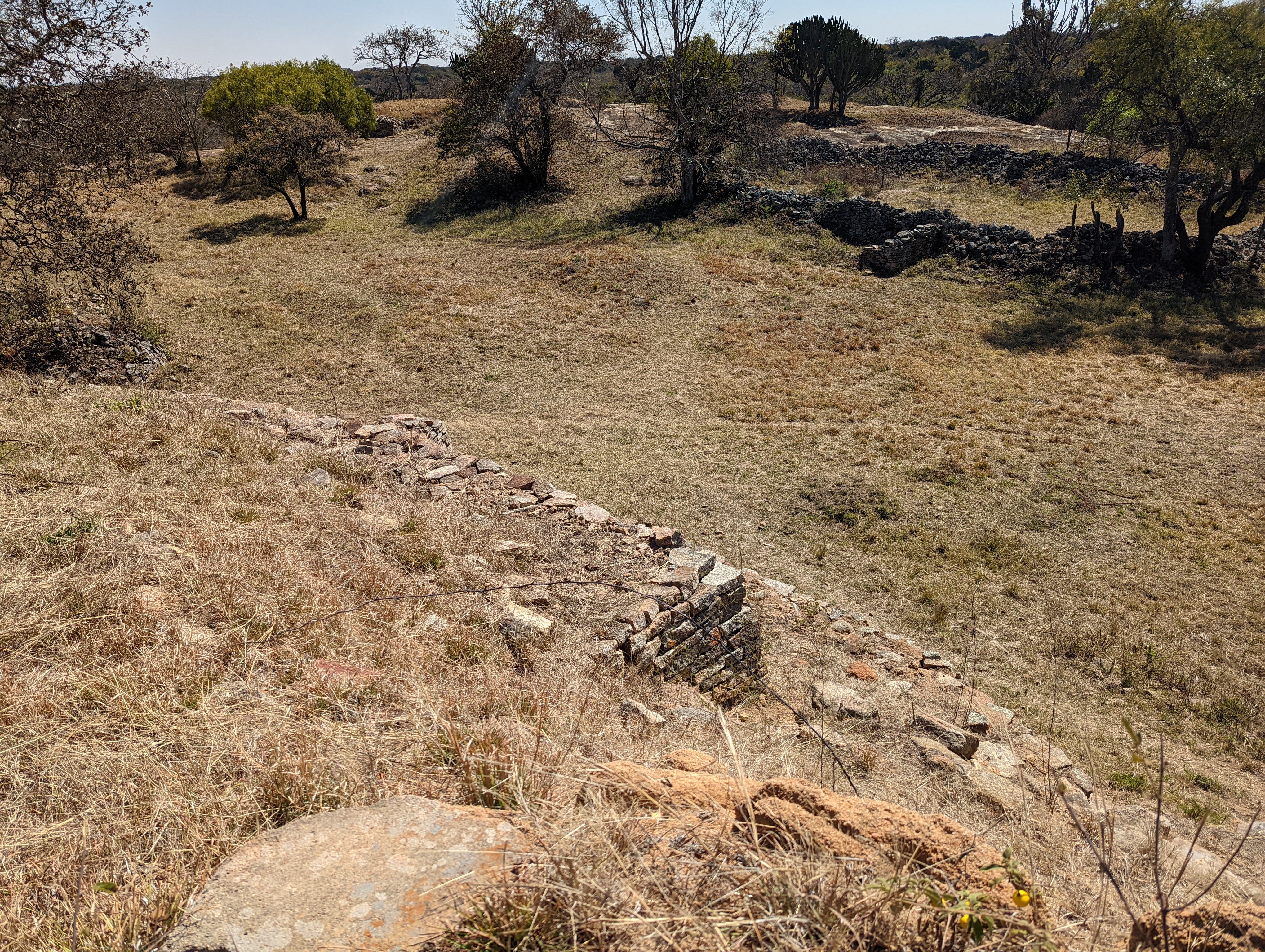 Here, from the top, is the kraal or enclosure where commoners listened to the big man.
