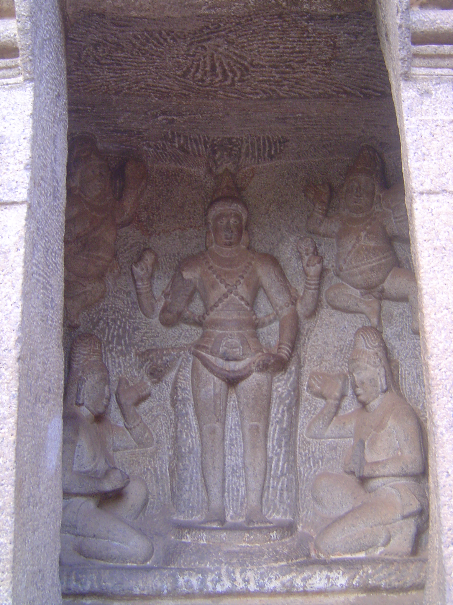 A side shrine is dedicated not to Brahma, as one might expect, but to Subrahmanya otherwise known as Murugan, a locally very popular god of