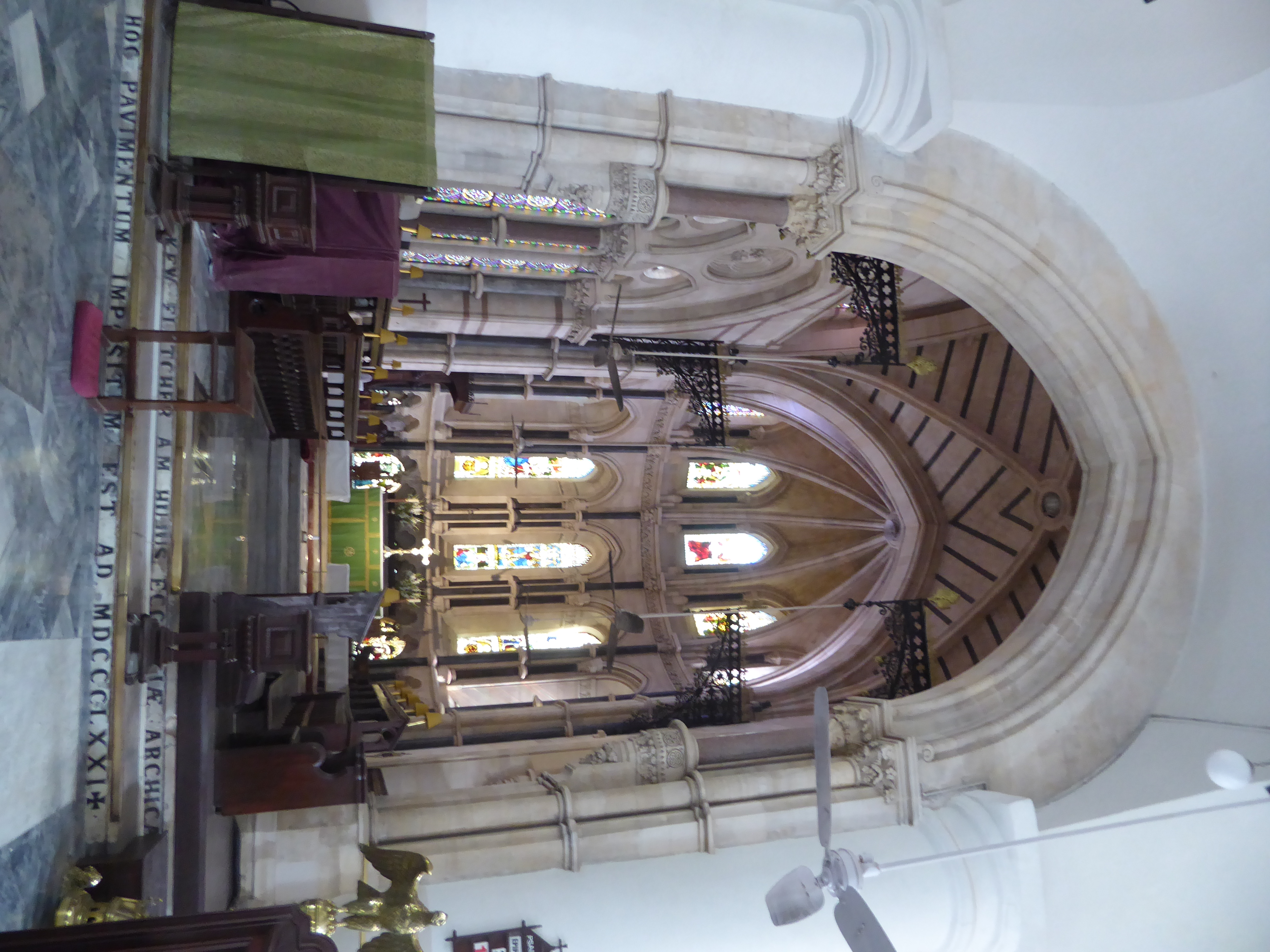 The comparatively opulent chancel is also later, from about 1865.