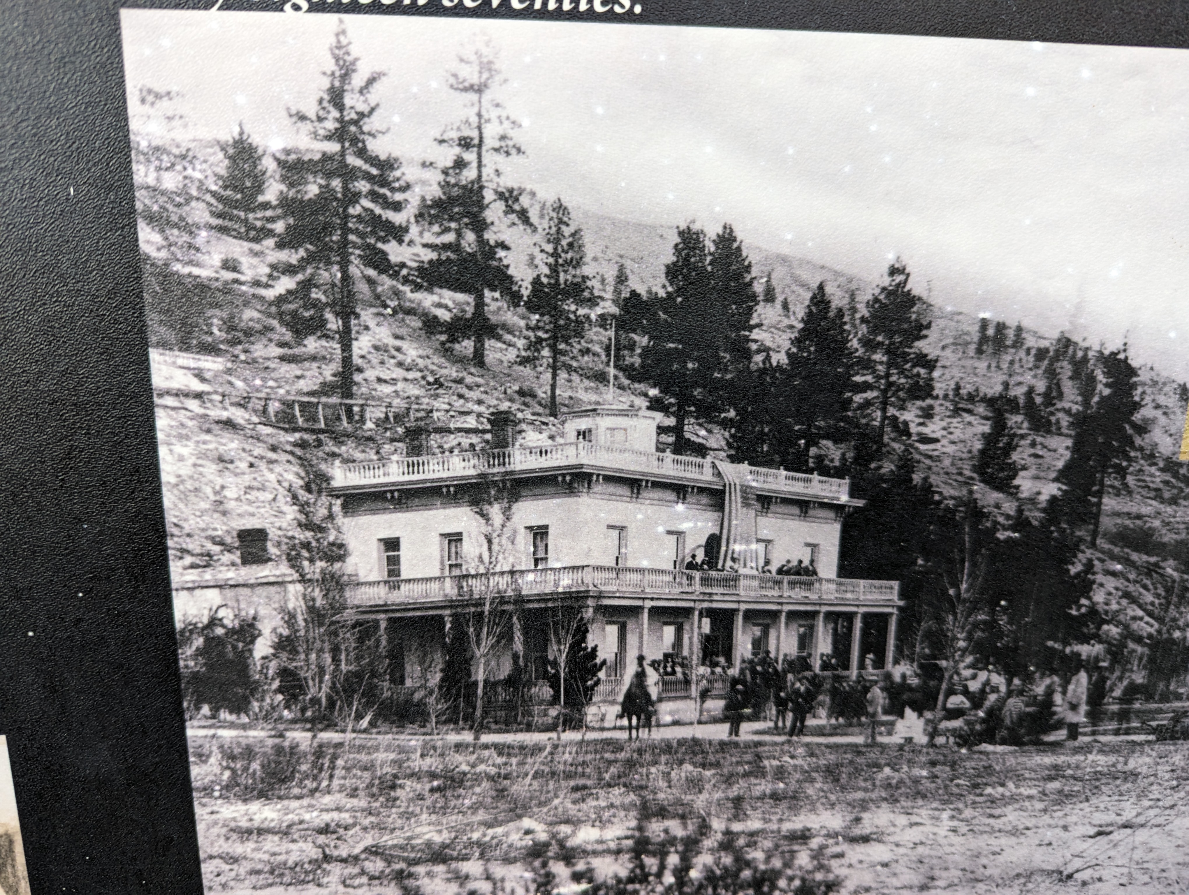 A dozen miles to the north, this is the Bowers Mansion, the first fancy place paid for by people rich from the silver under Virginia City.