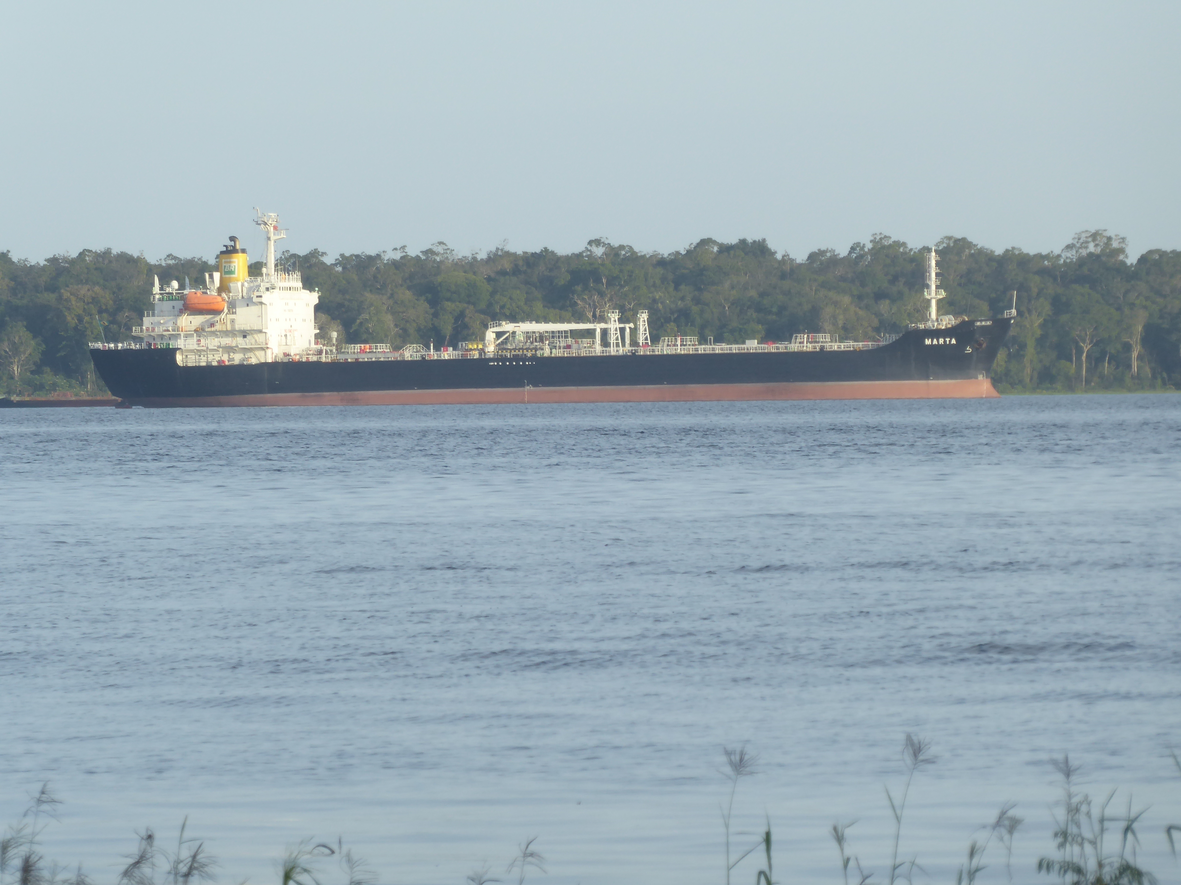 A Petrobras tanker brings crude to the refinery.
