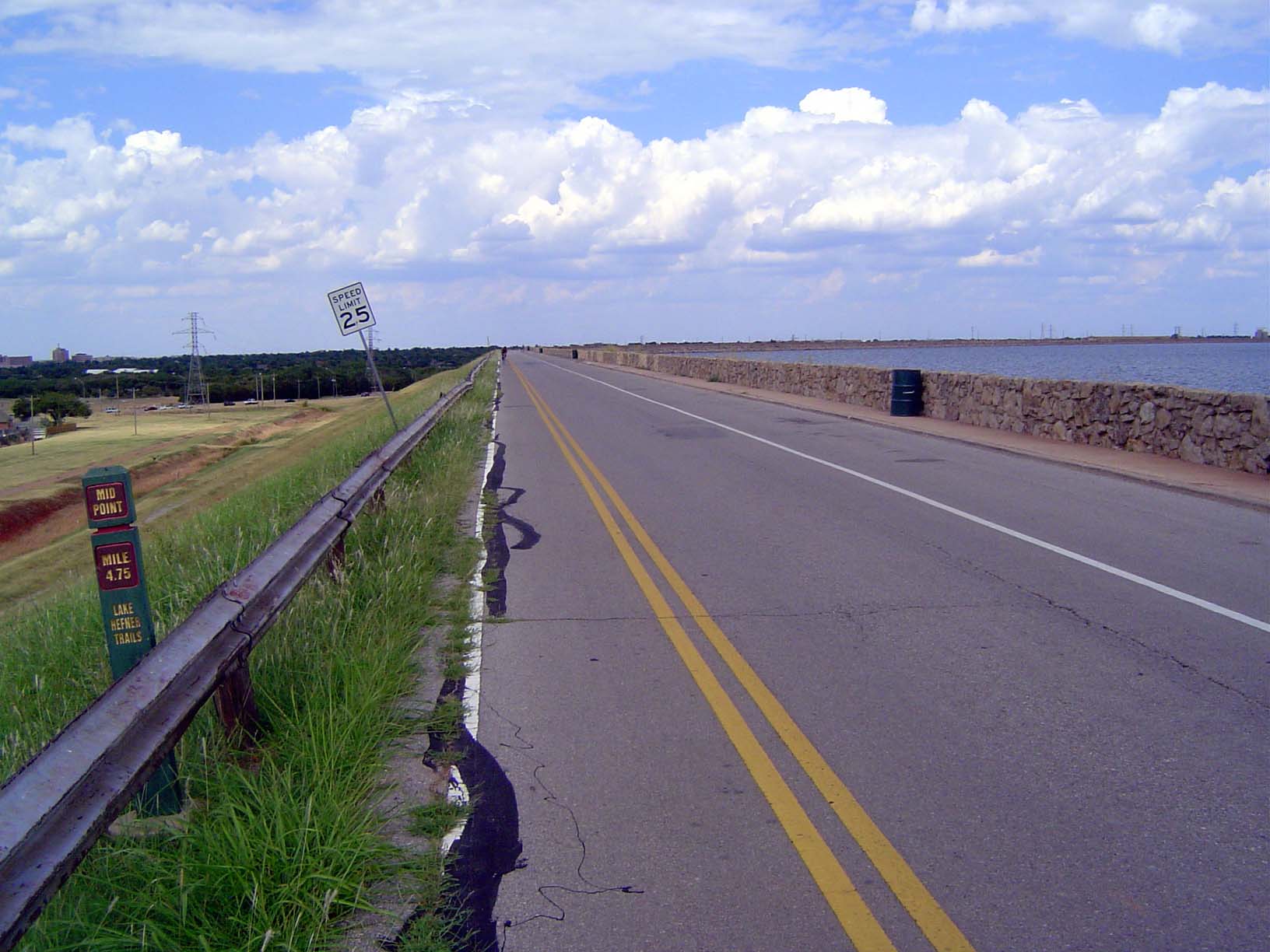 The dam was finished in 1944; it's named for Judge Robert Hefner, Oklahoma City's mayor from 1939 to 1947.