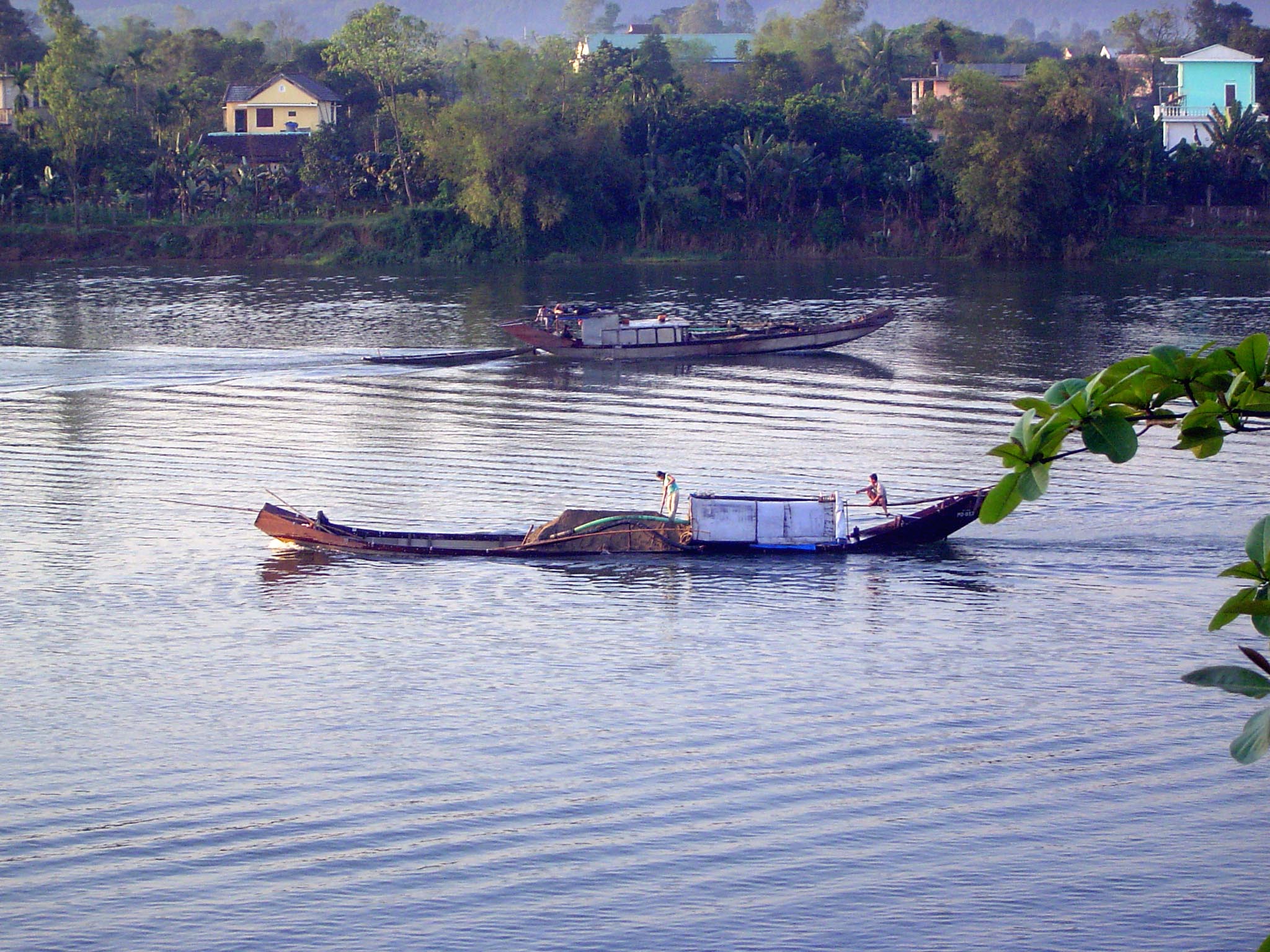 The river is busy without being crowded.
