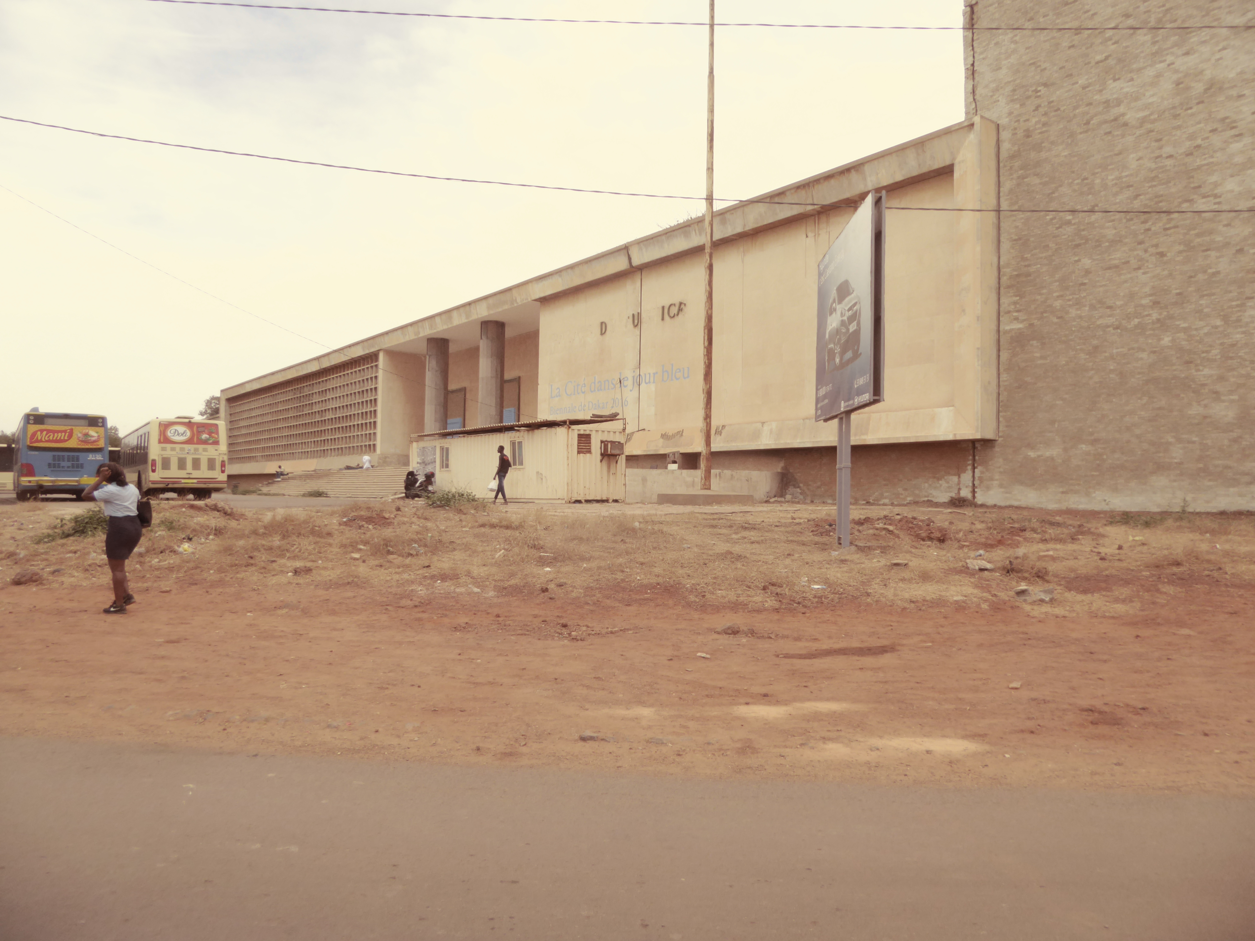 Much later the government built this huge, Corbusian courthouse, abandoned as structurally unsafe in 1998.