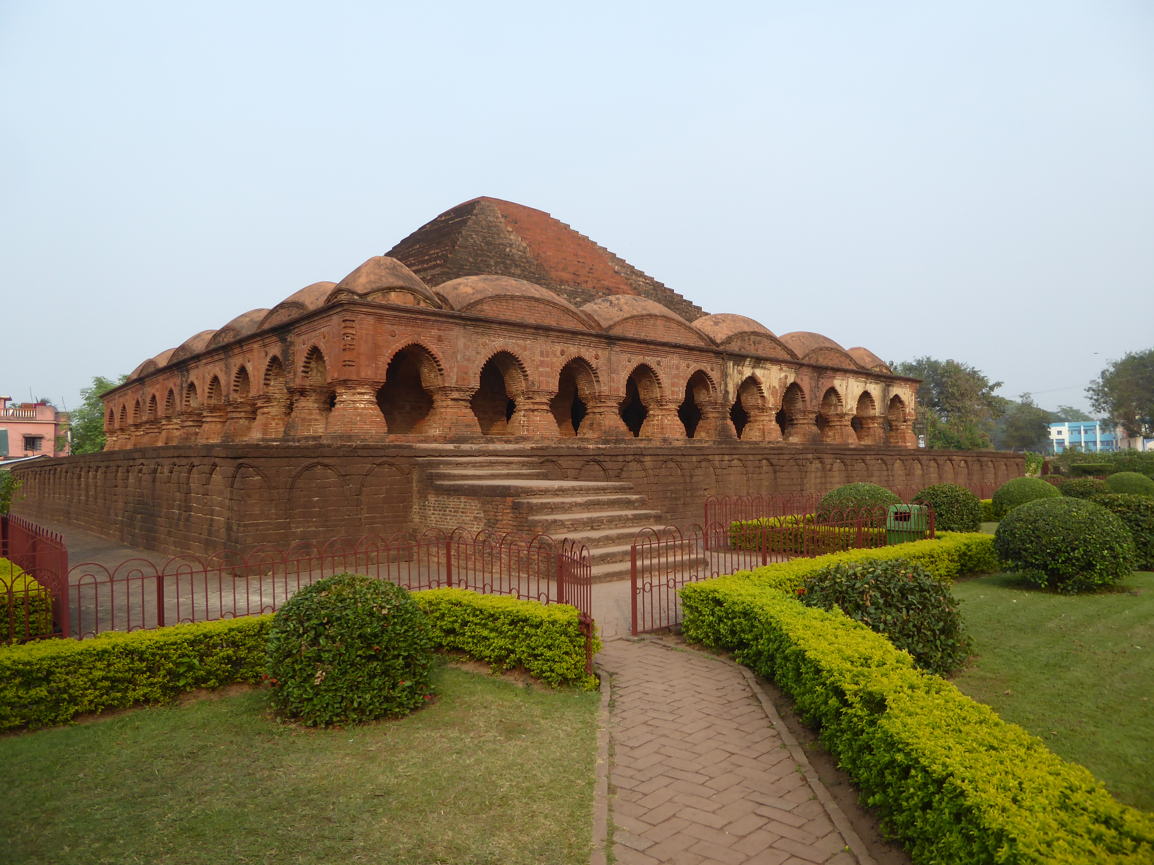 And now we start our temple tour, beginning with this, the rasa-mancha or Rasmancha built by Bir Hambir, the 49th Malla king and the one who