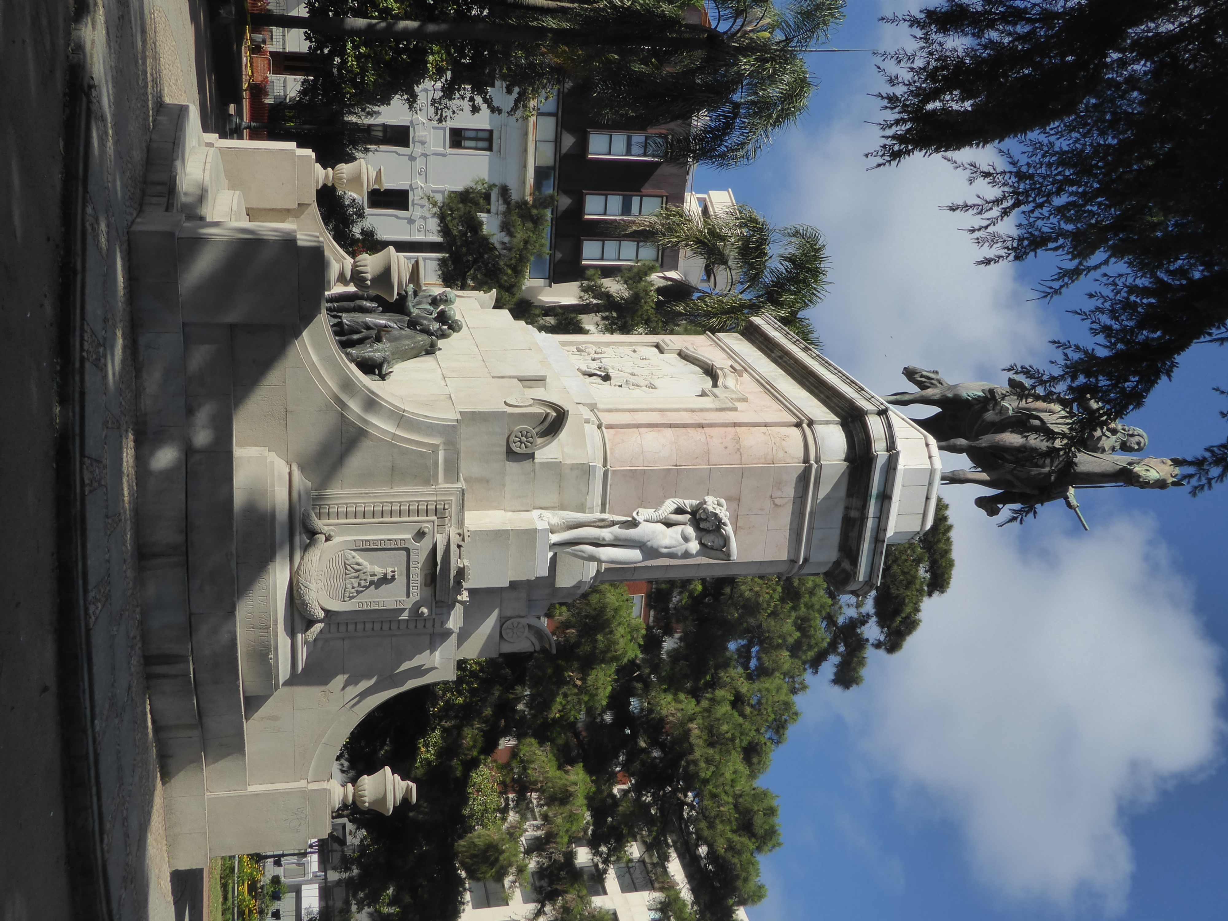 The Spanish sculptor Lorenzo Valera executed this monument to Zabala after a delay of a hundred years. The New York Times picked up the even