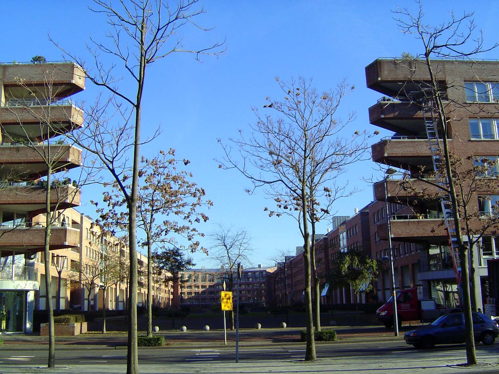 The Cortile, a massive apartment block of 310 units designed by Bruno Albert.