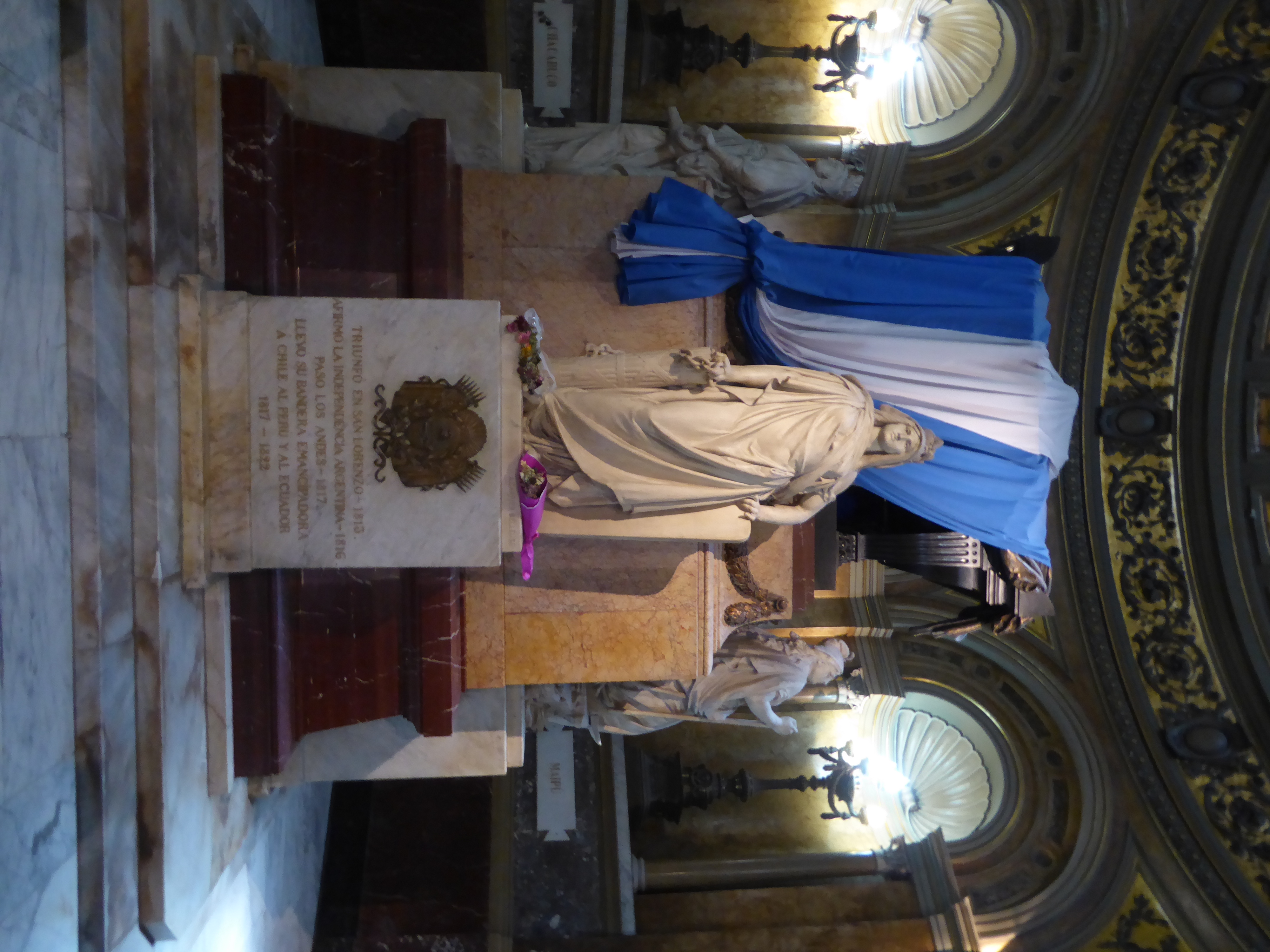 A chapel houses the mausoleum of General San Martín, whose body was returned from Europe in 1880. He had died there 30 years earlier and, co