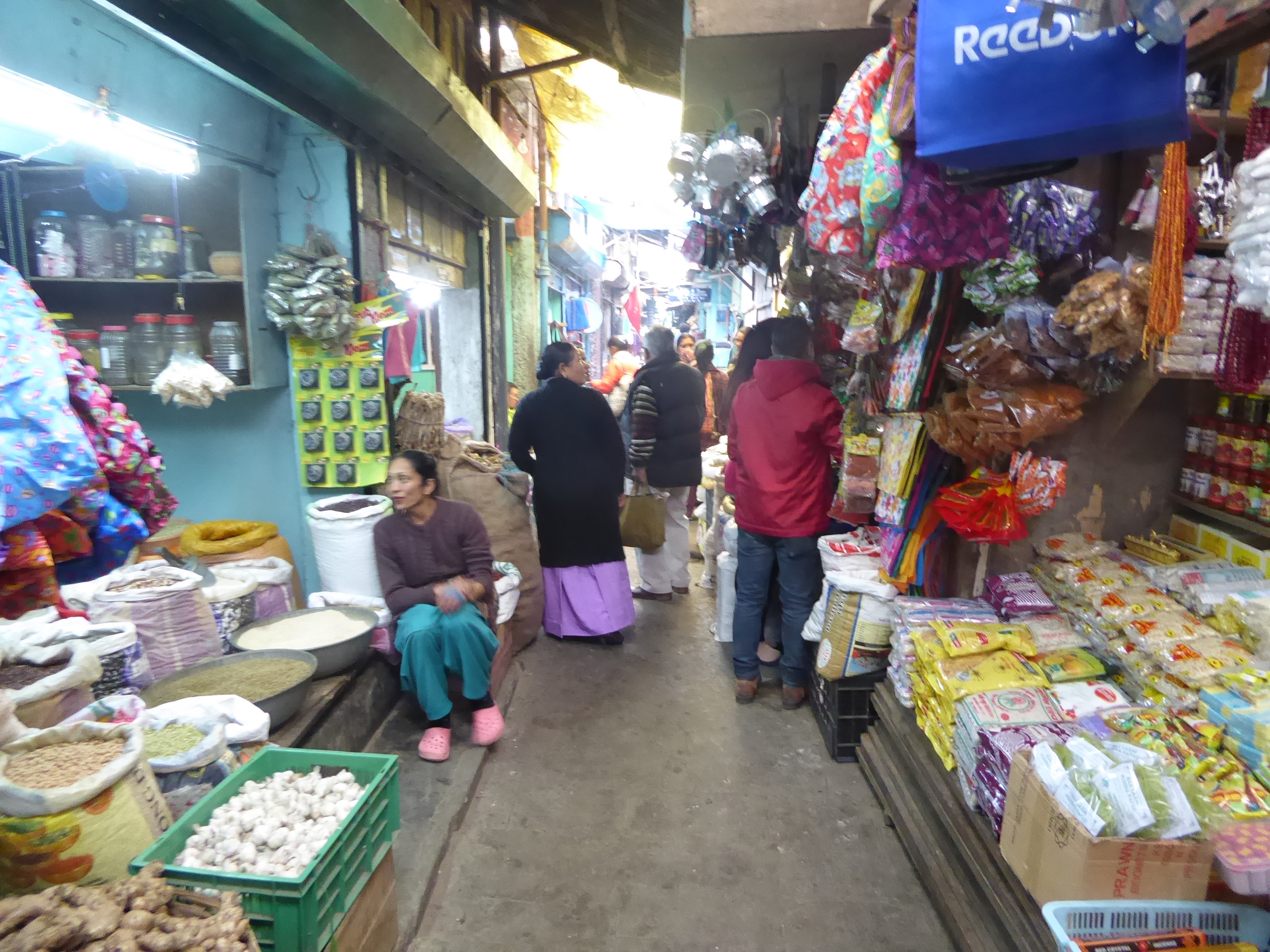 The taxi stand adjoins the bazaar.