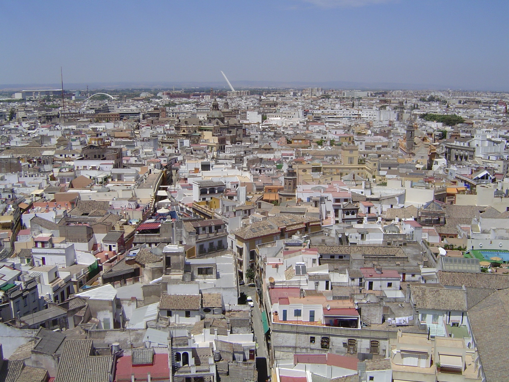 The view north to the barrio Santa Cruz, formerly the Juderia, the historic core of the city.