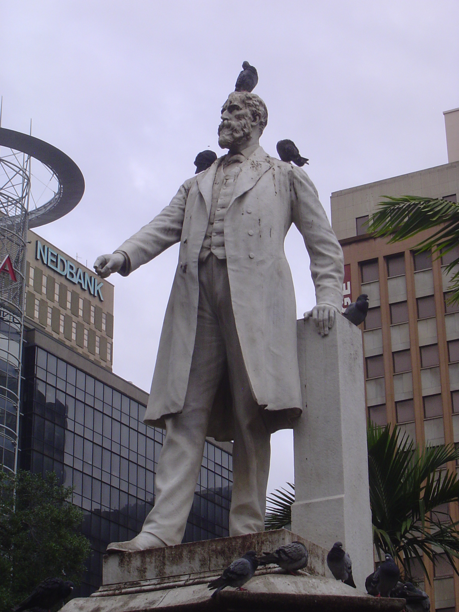 Nearby, there's a bird-loving Harry Escombe, famed for pushing the harbour works that helped make Durban the biggest port in Africa.