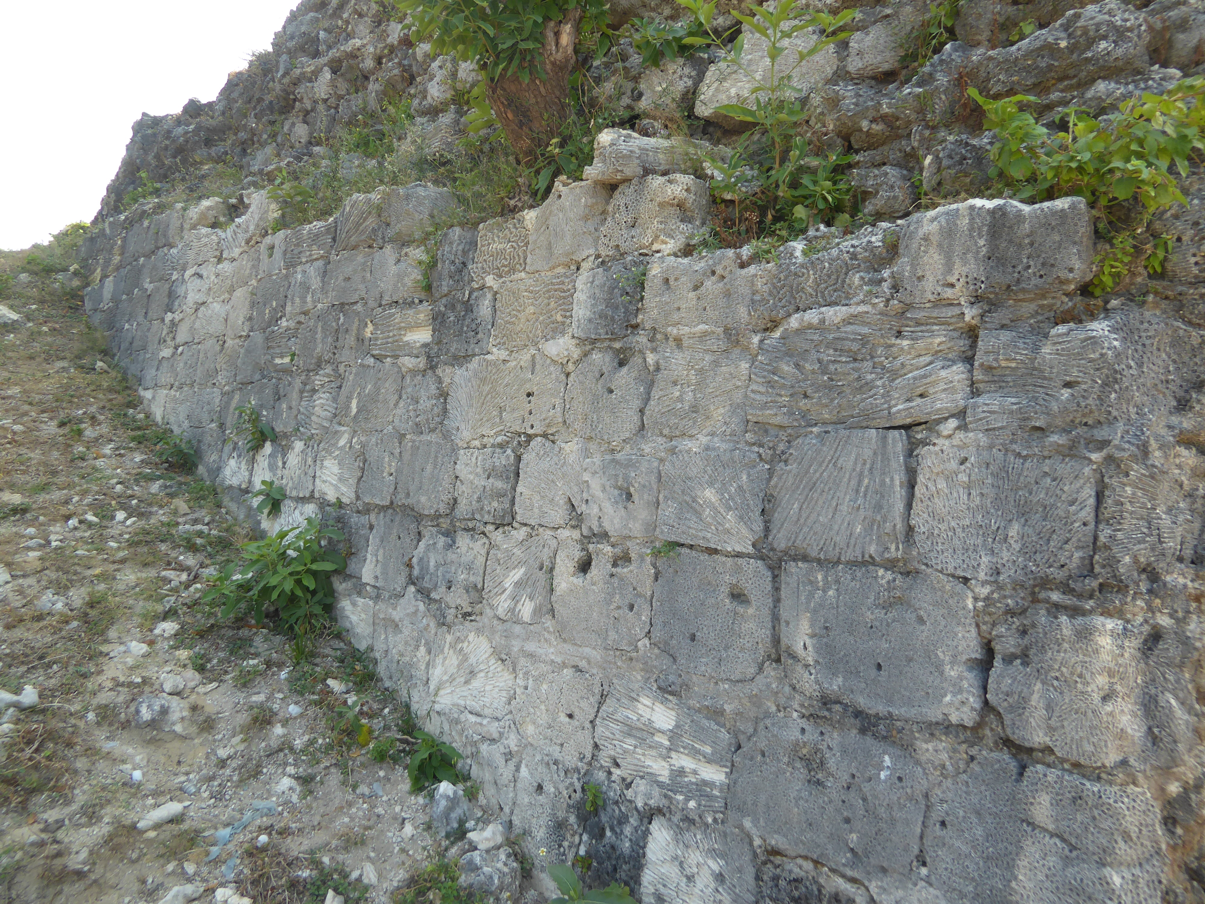 Even ashlar blocks retain some of their natural character.