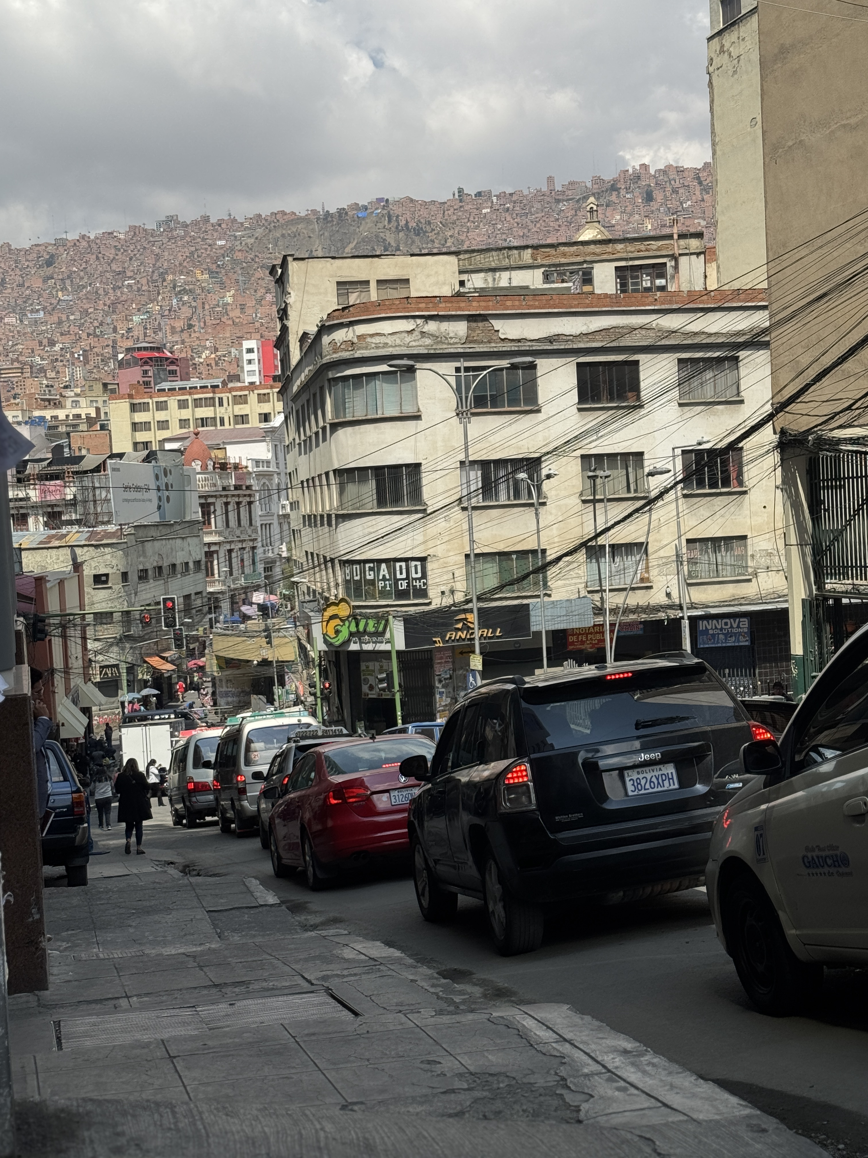 I'm heading downhill from the historic to the commercial center.  It's not a long walk, but watch your step.  You just have to get used to h