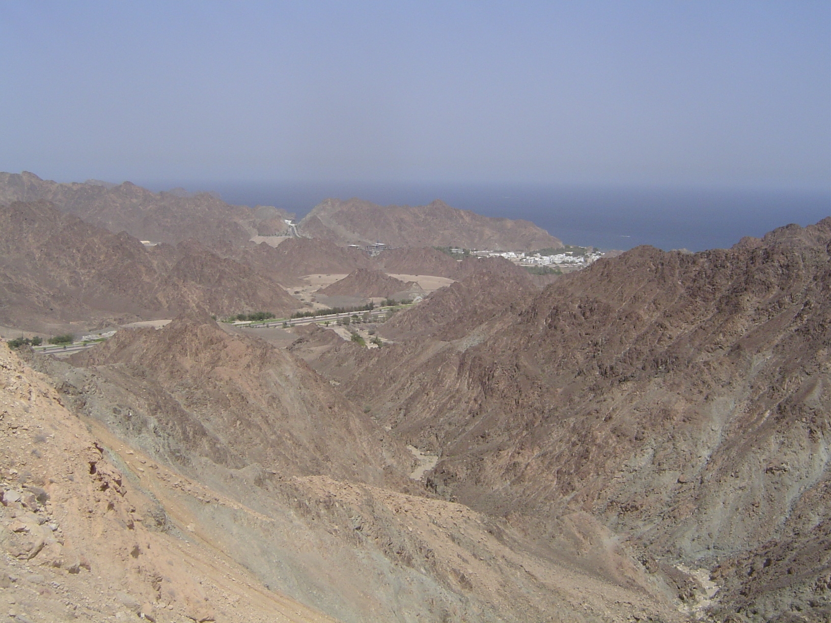 From about the same spot but this time looking to the Gulf of Oman and coastal Al Bustan.