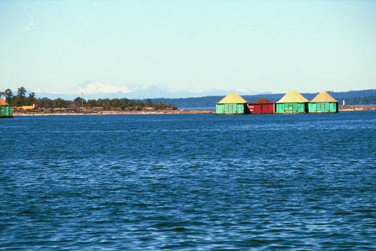 Chips are barged through the inland waters.