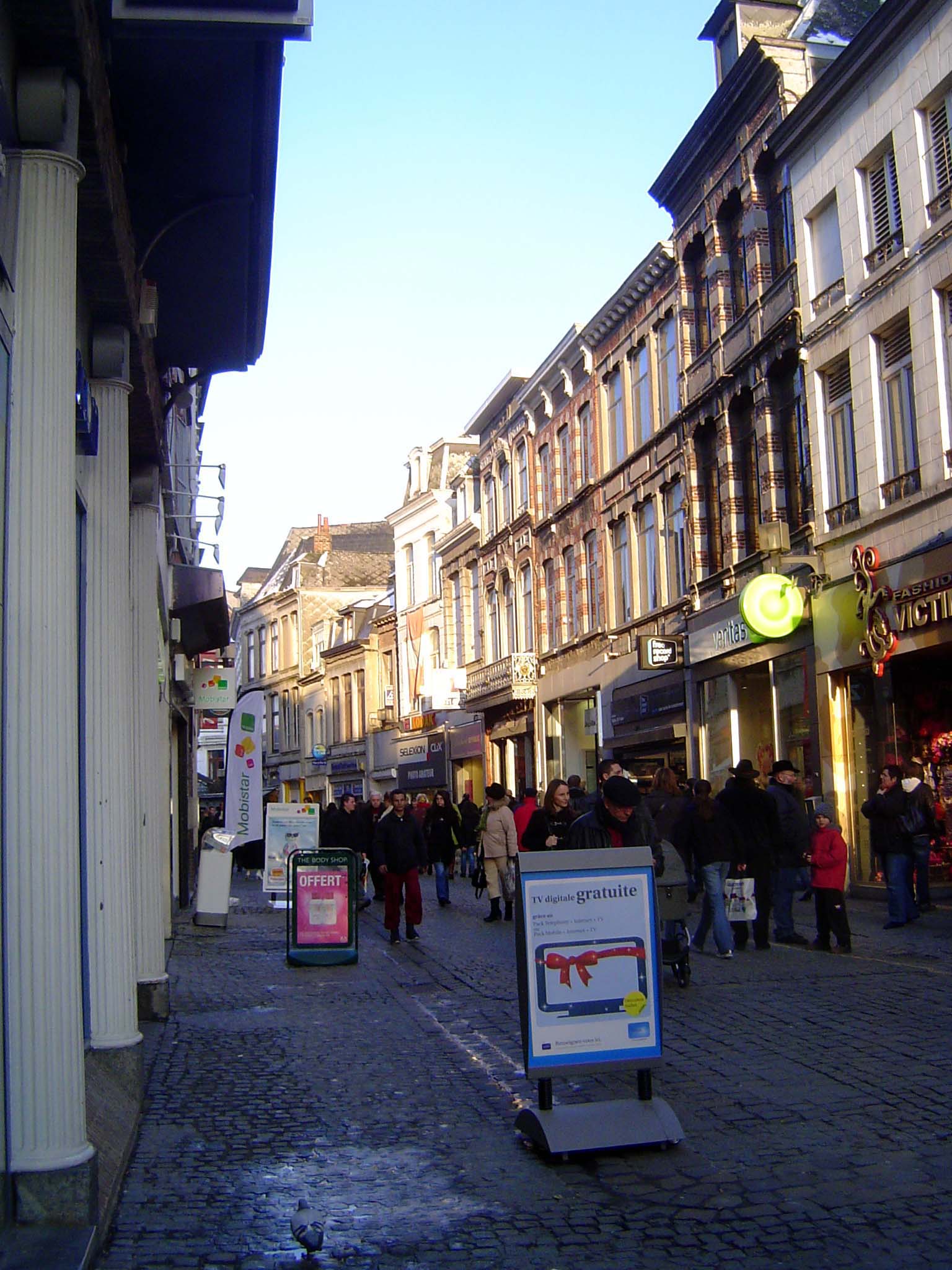 That very street, pedestrianized.