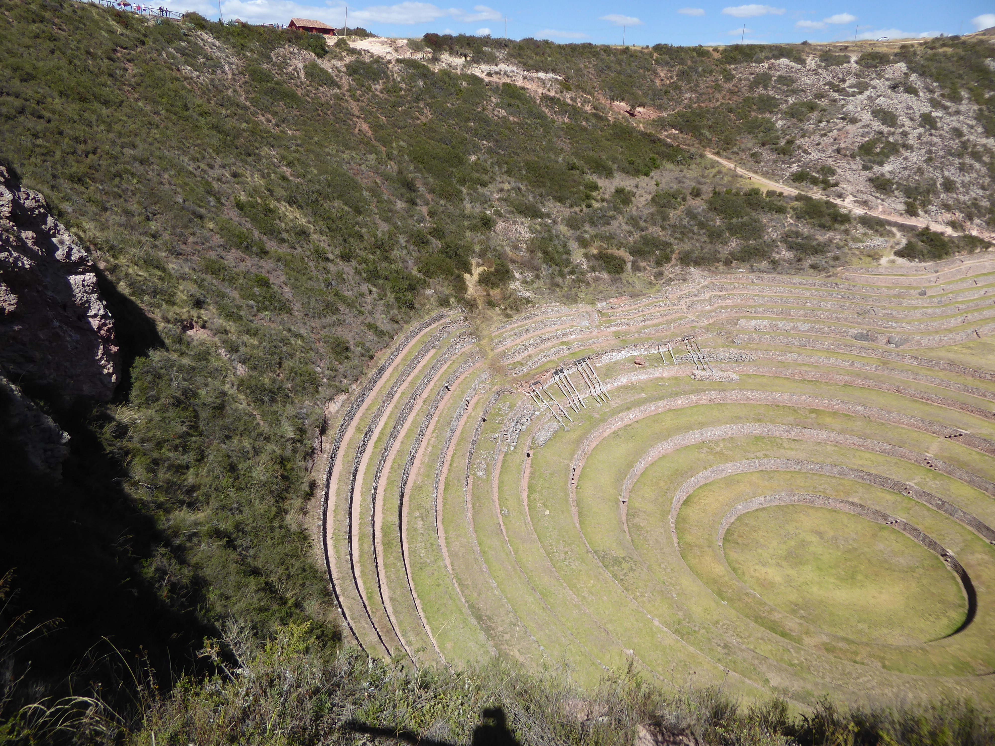 Did the Inca excavate the depression? Negative: it's a natural limestone sinkhole which they tidied up.

The name Moray, by the way, comes f