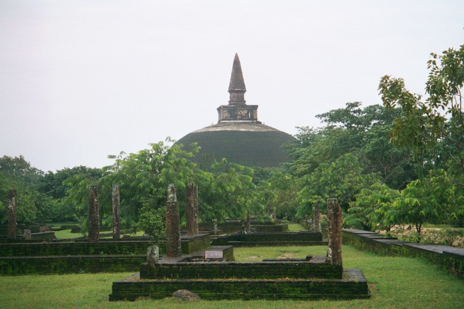 From a different angle. The site is crowded with the extensive but modest remains of monasteries.