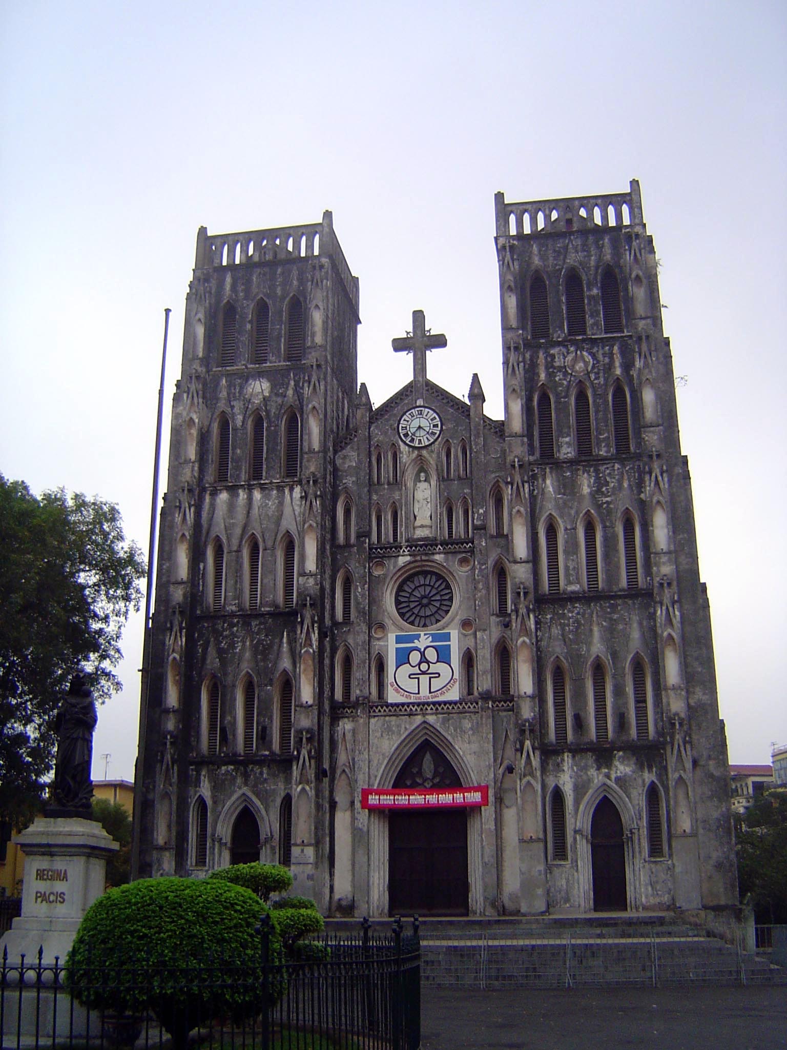 Not by bread alone. Work on St. Joseph's Cathedral began in 1886 on the site of the Bao Thien pagoda, destroyed by order of Governor Jean Bo