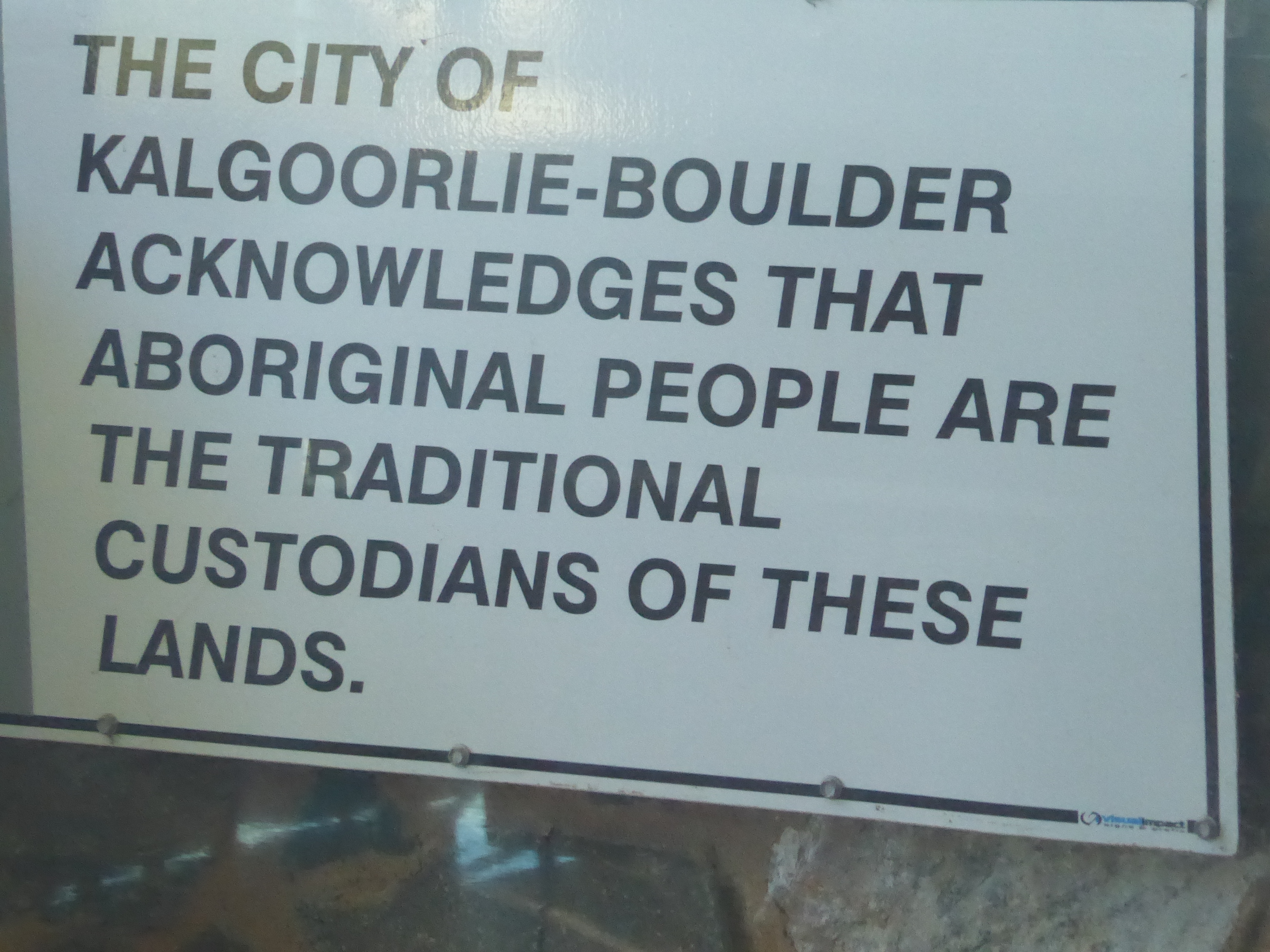 Making amends? Maybe not quite enough: three percent of the local population is Aboriginal, but Aboriginals constitute 70 percent of the res