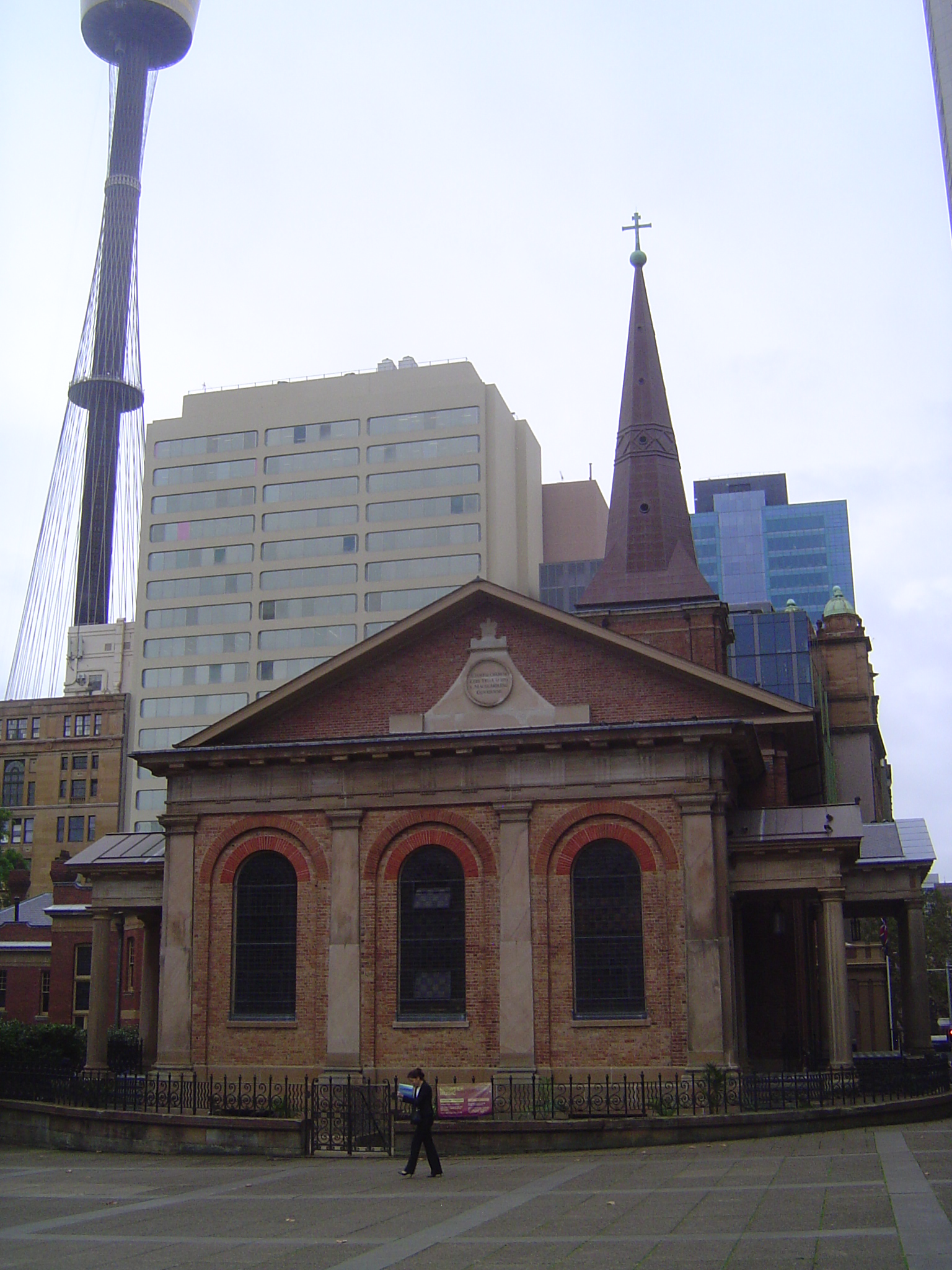 What a relief! Some brick, at least mostly. This is St. James, begun as a courthouse but converted to a church. The architect was ol' Mr. Yo