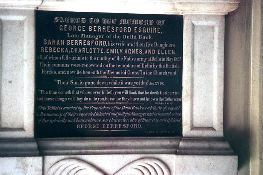 From St. James' or Skinner's Church, Delhi.