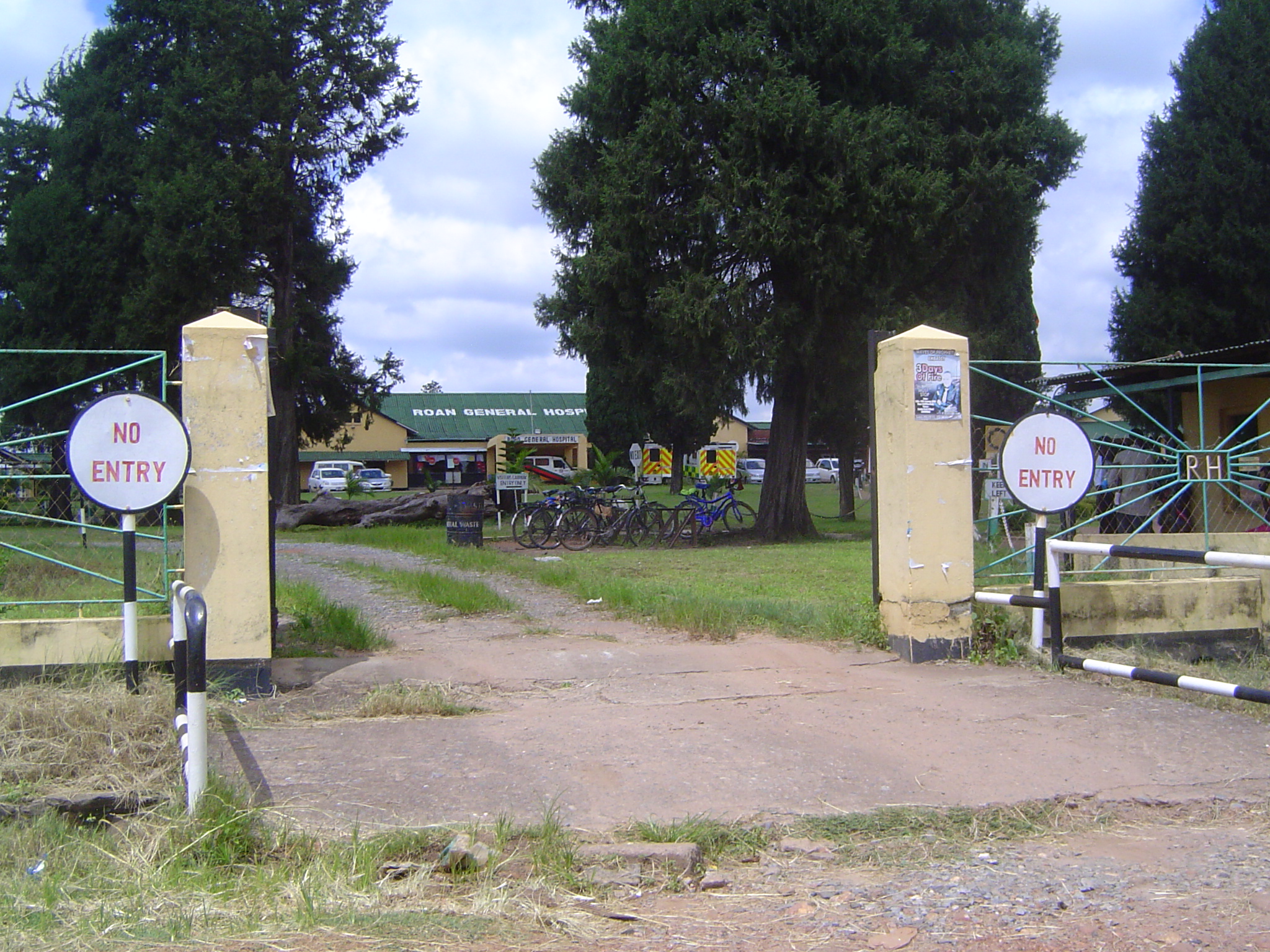 The "compound," which was on the other side of the mine, had 30,000 residents. It also had this company-run hospital, now taken over by the