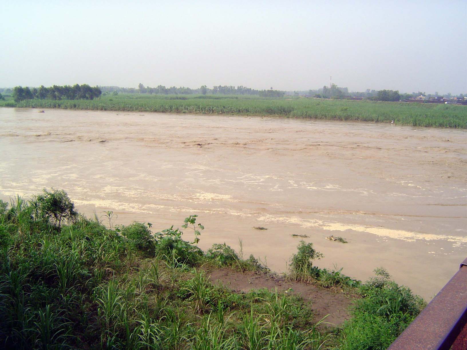 Farther downstream, the river runs free.