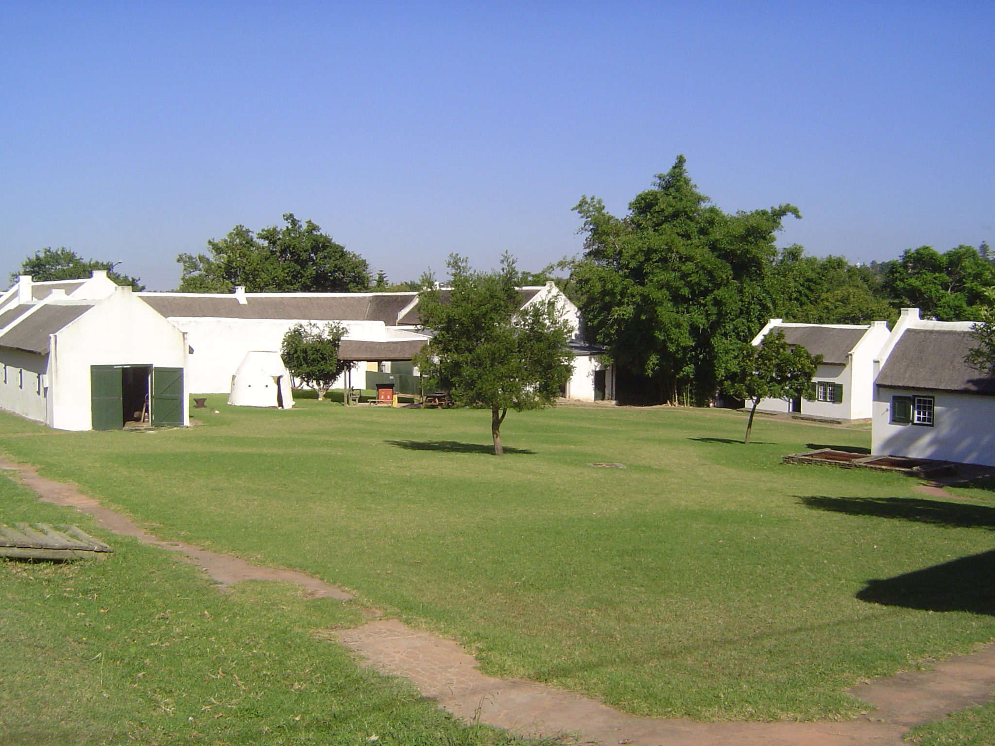 View from behind of the Ambagswerf or trades' yard.