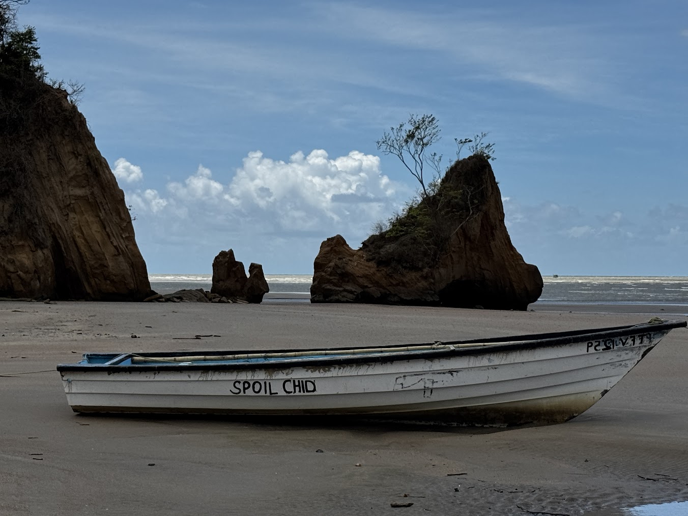 Nice sandy beach at the village of Moruga, on the south coast of Trinidad.