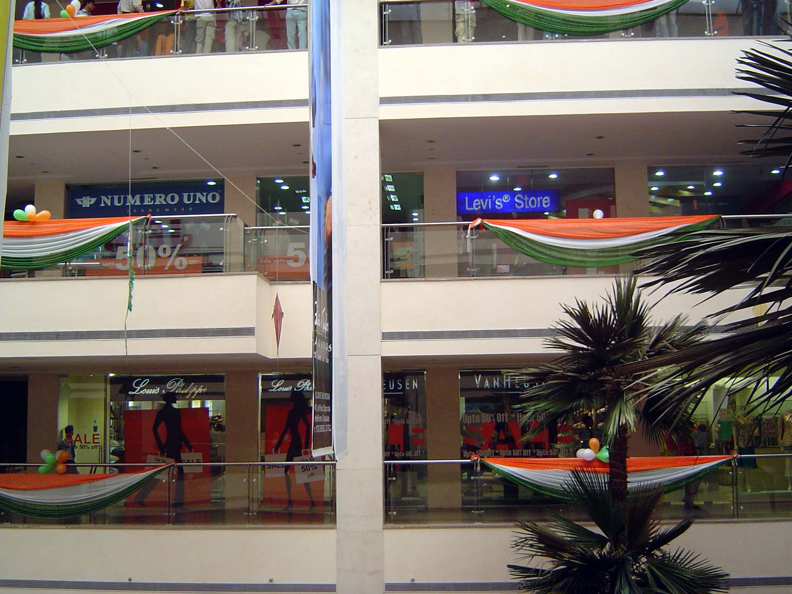 The interior, like malls across India, is full of international brands but not international retailers, still kept at bay.
