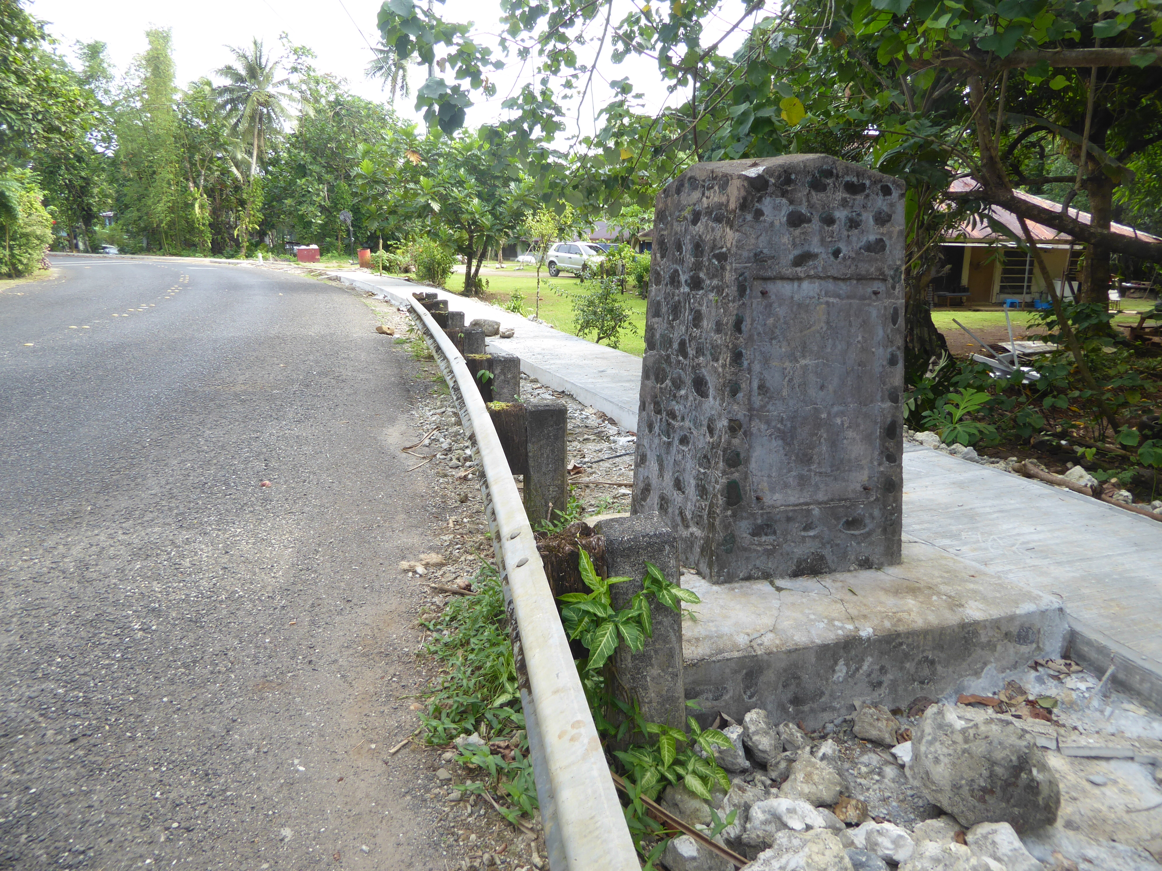 What have we here? We're at the edge of Kolonia and near the Japanese military base. When the Japanese left, the Americans moved in. Here's