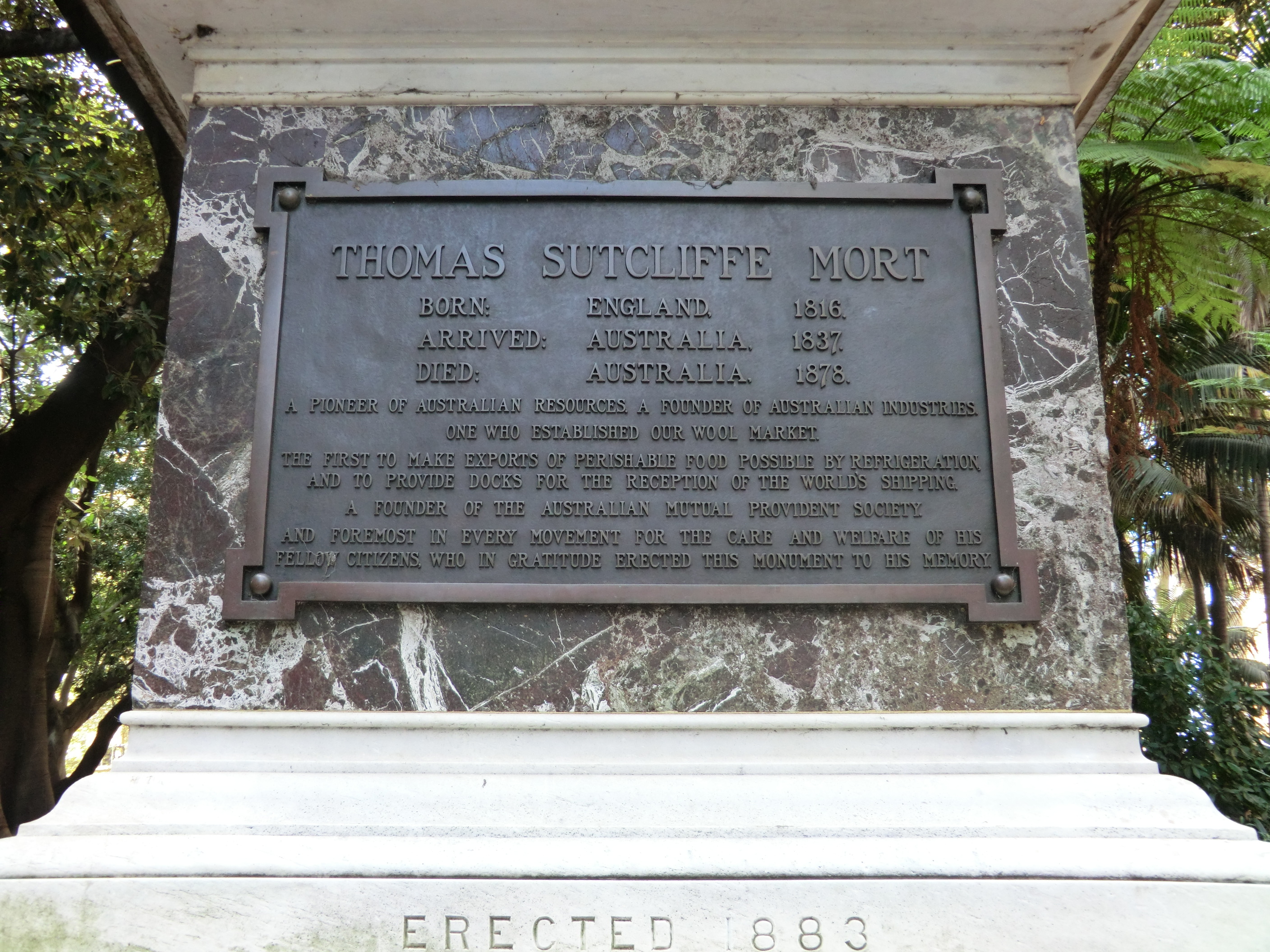 The statue was by Pierce Connolly alias Pierre Francis Connelly, a native of Louisiana who was especially active in New Zealand; the Austral