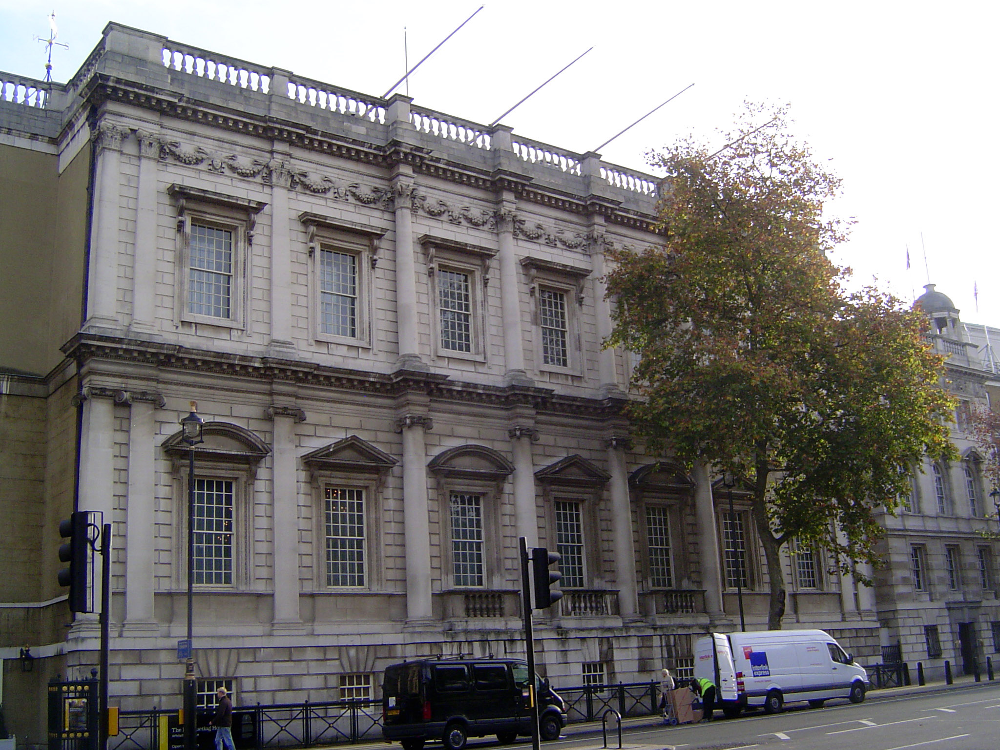 It's very easy to walk past all these buildings and ignore this smaller one, which is on the other side of the street. It's the Banqueting H