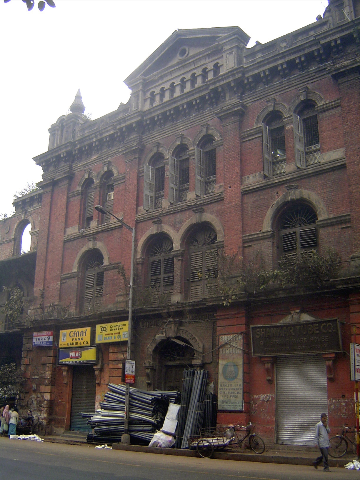 Detail of the warehouse facade. Think it's abandoned?