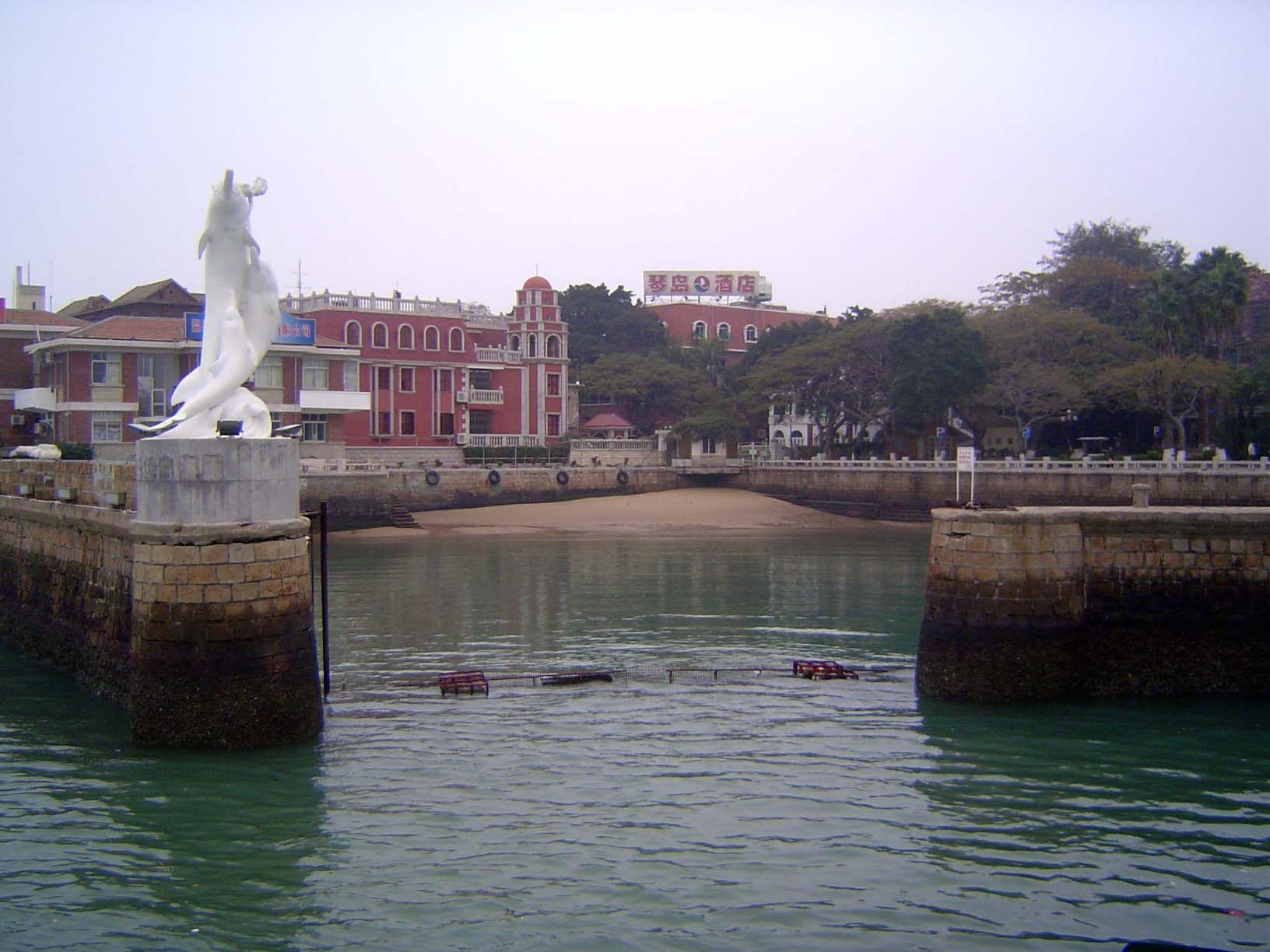 The harbor.