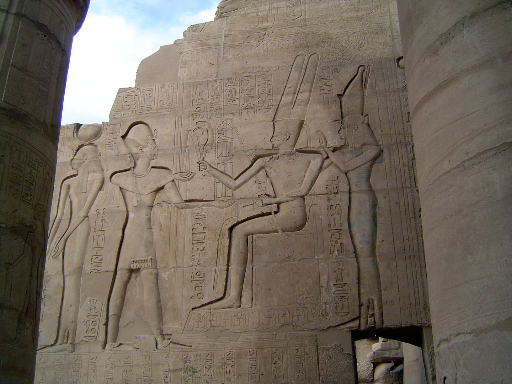 Amen-Ra and Mut at the coronation of Rameses.