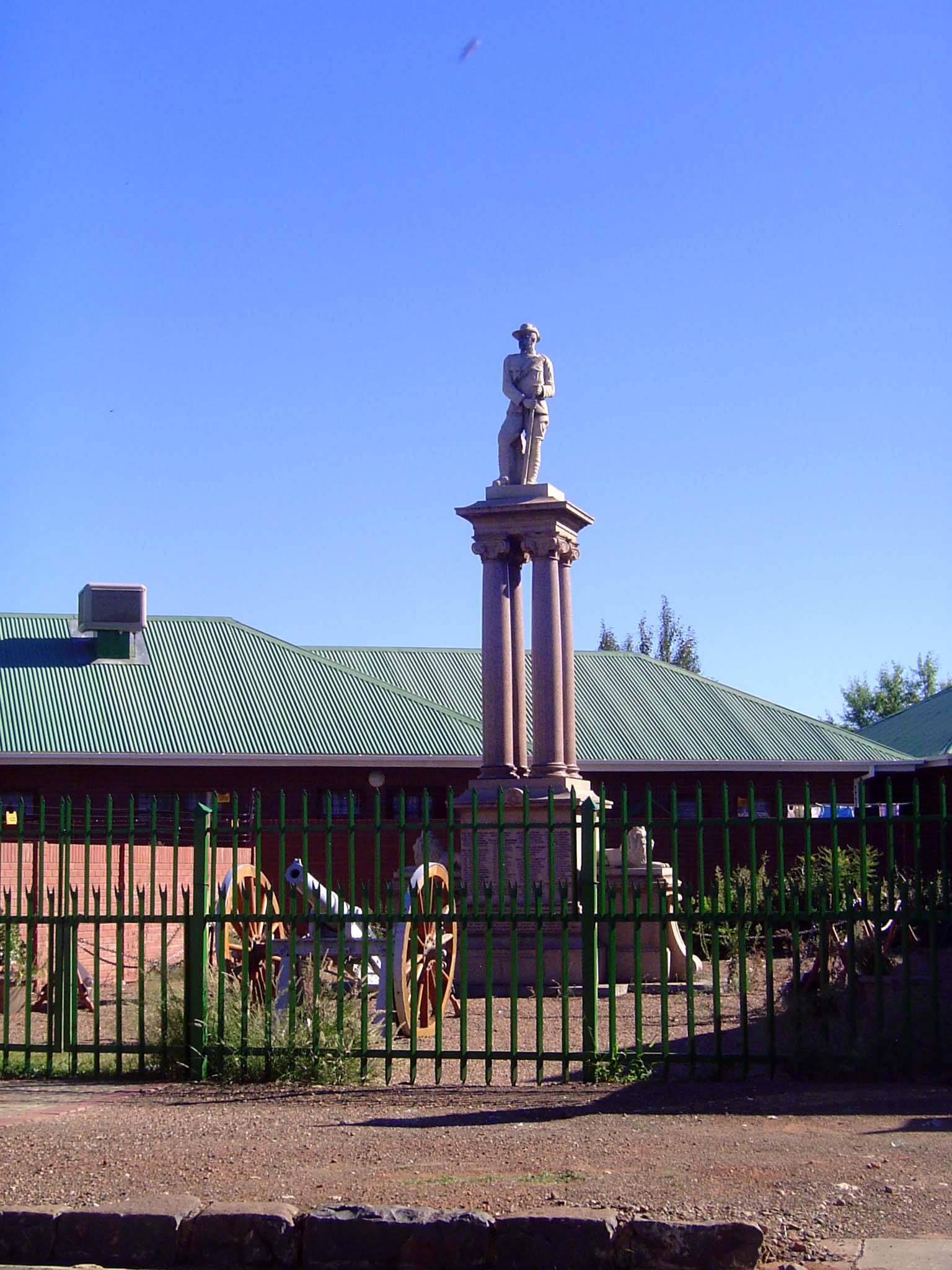 The city has two prominent memorials to the siege of 1899-1900. This one is the Cape Police Memorial, dedicated in 1904.