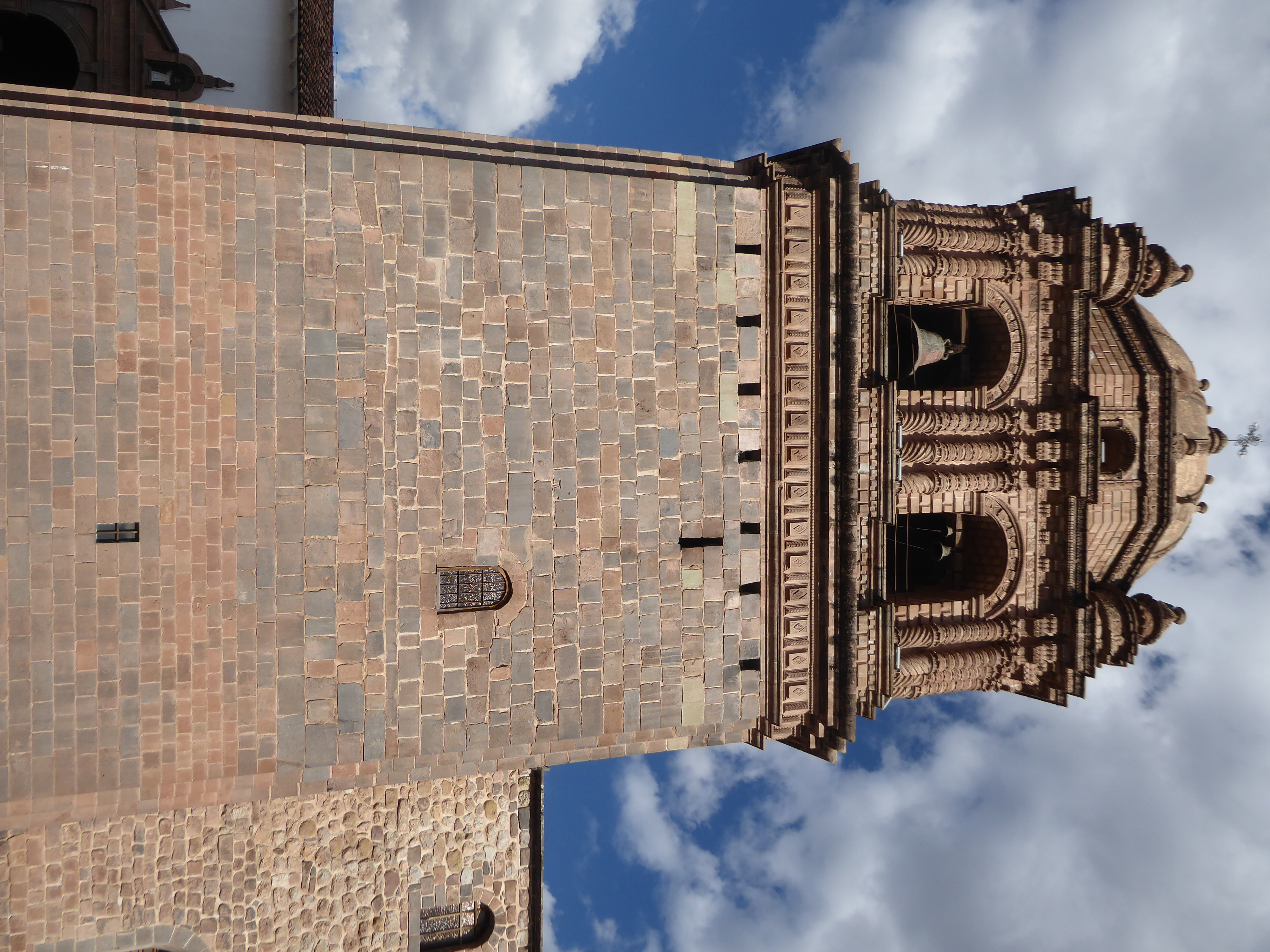 Compare that with the thickly mortared tower, made of basalt and good enough for government work. It was rebuilt after the earthquake of 195