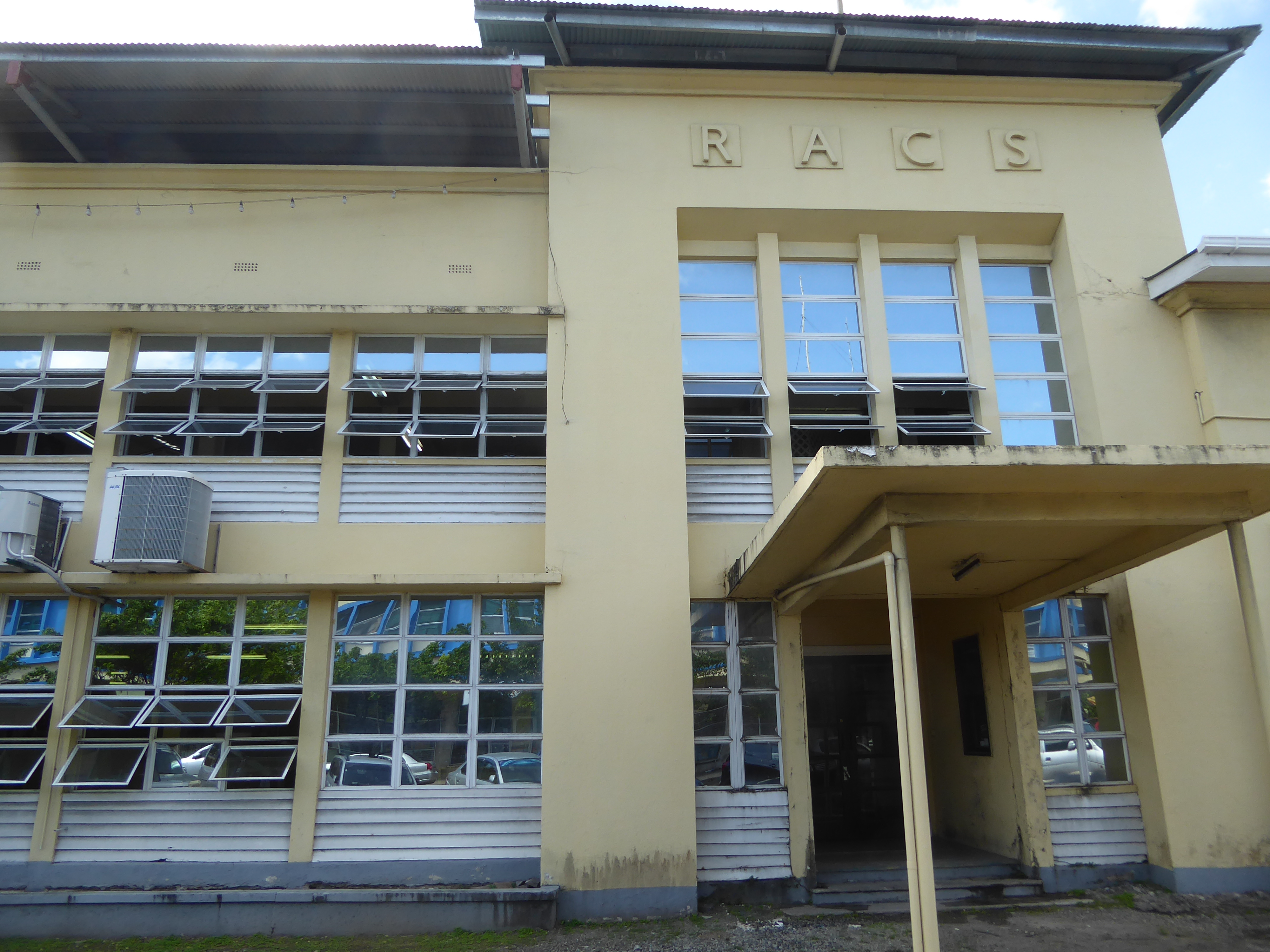 A new building was built for the national museum on the site of the old museum. The initials signify the Royal Agricultural and Commercial S