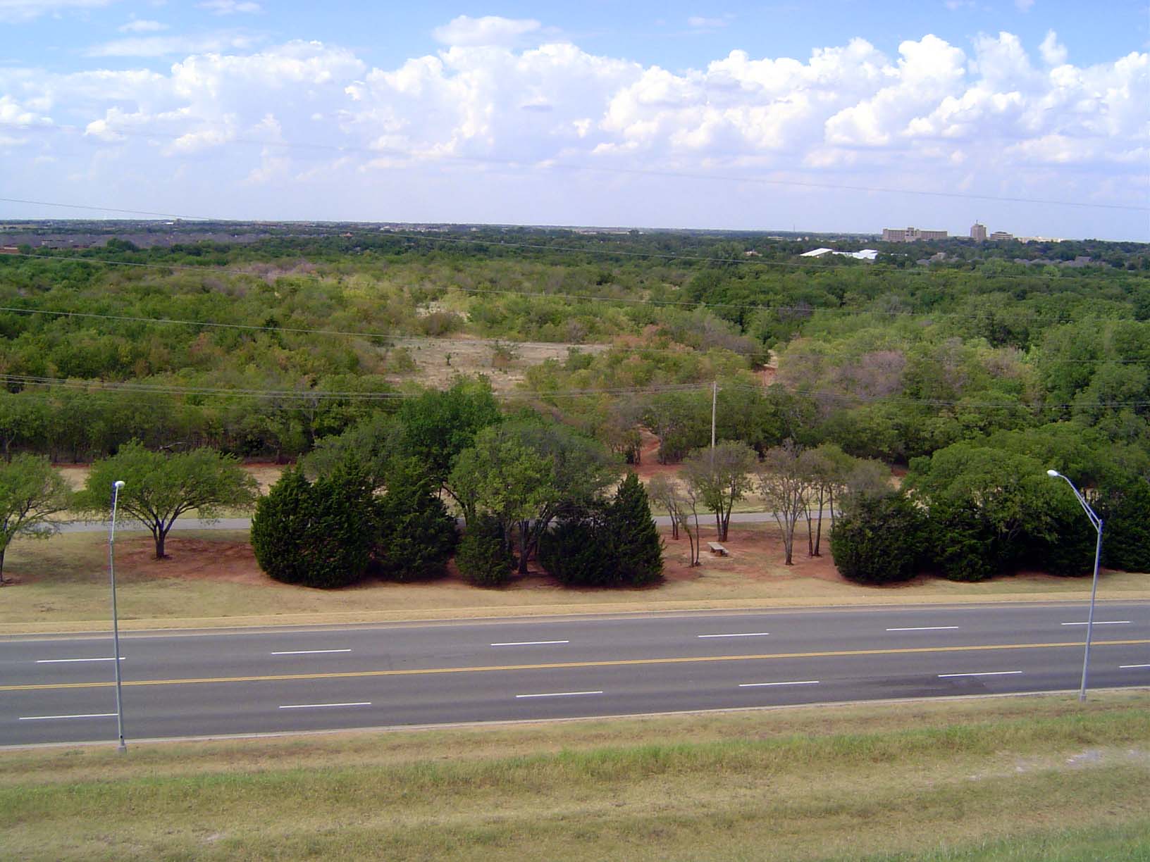 Looking from the dam north over Bluff Creek.
