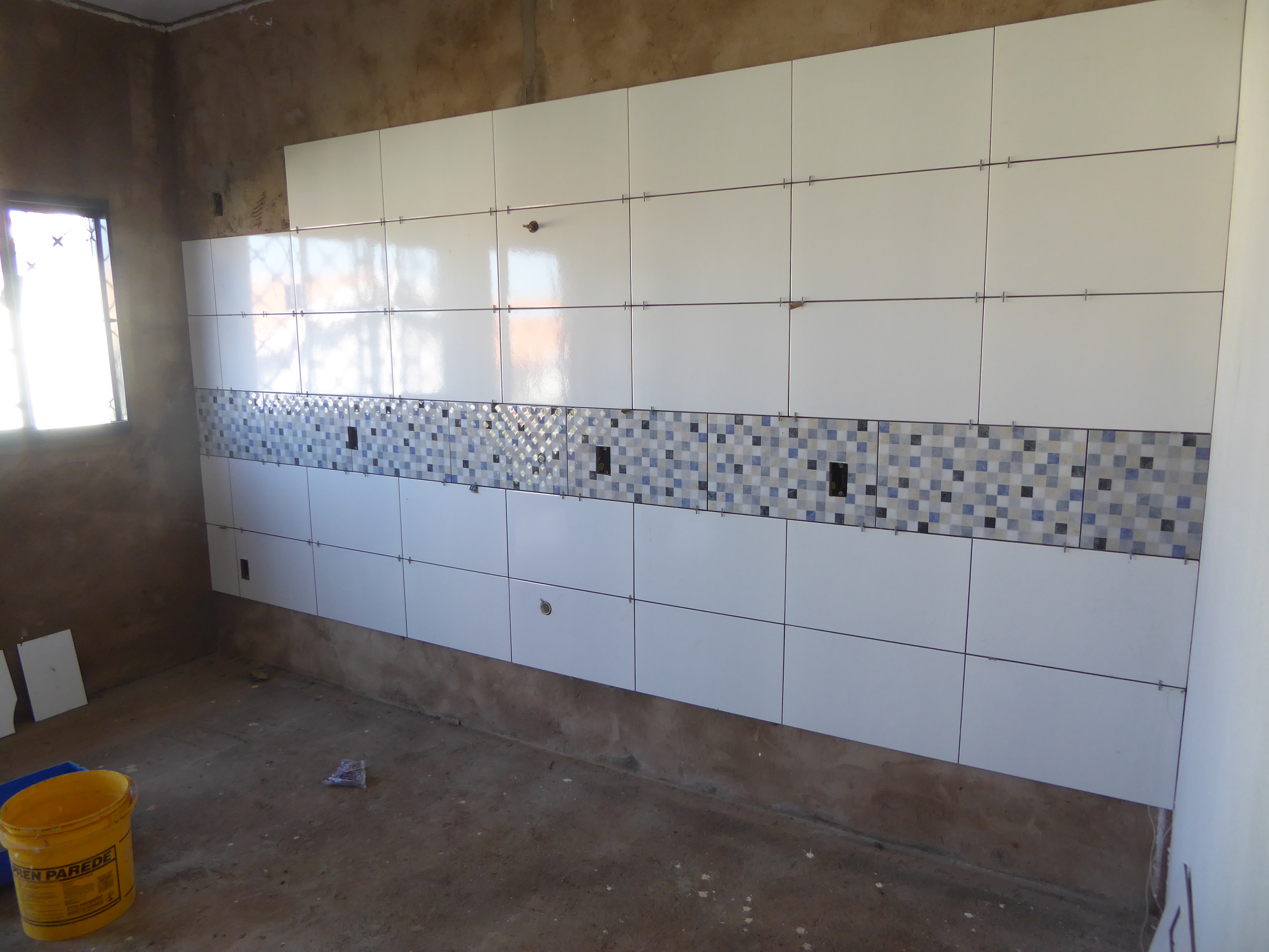 Kitchen tiling.