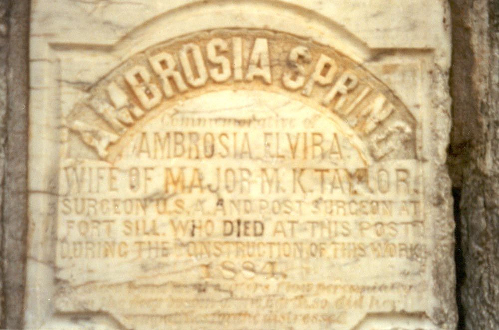 A mile to the east, a plaque marks the spring from which Fort Sill once took its domestic water supply.